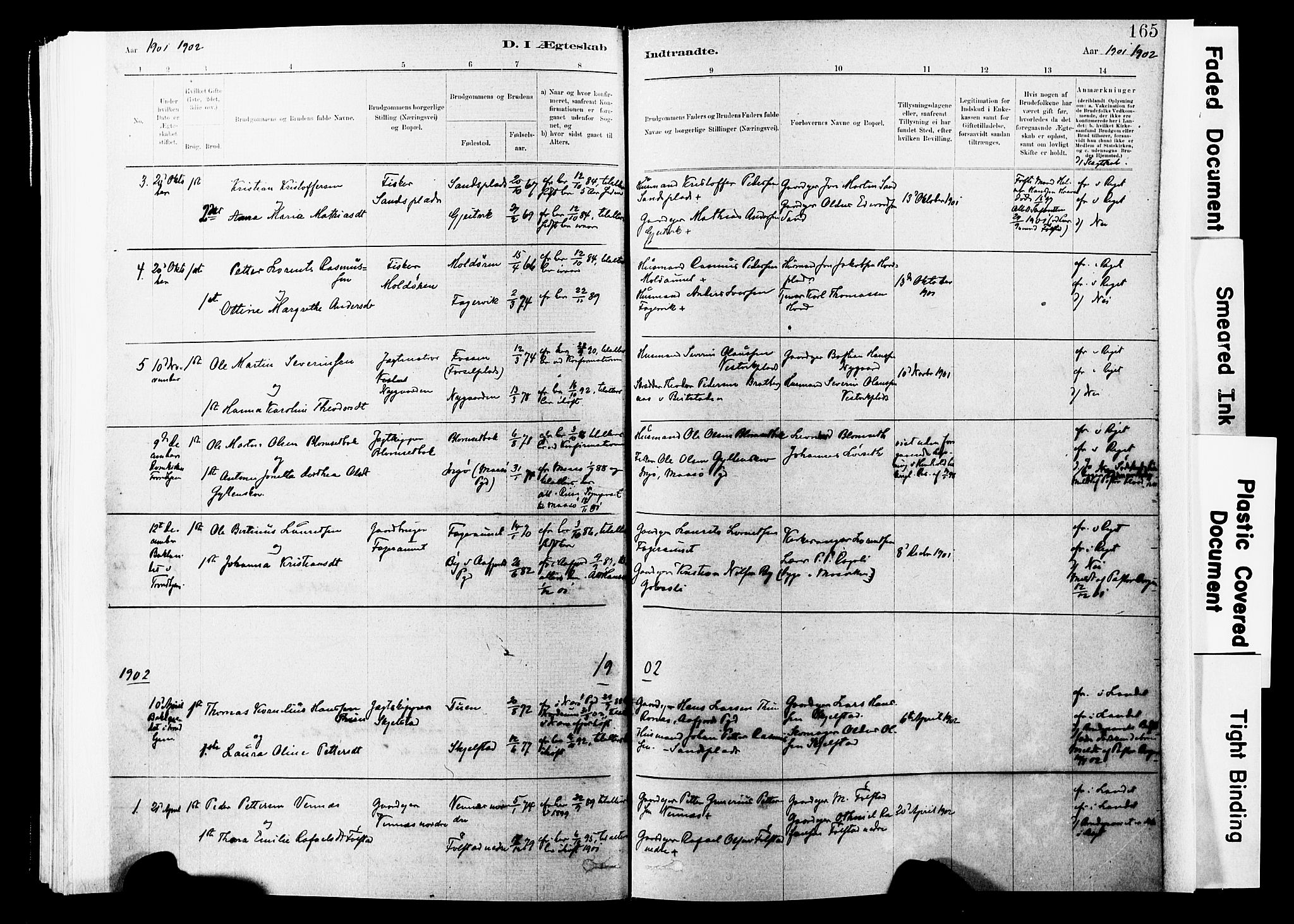 Ministerialprotokoller, klokkerbøker og fødselsregistre - Nord-Trøndelag, AV/SAT-A-1458/744/L0420: Parish register (official) no. 744A04, 1882-1904, p. 165