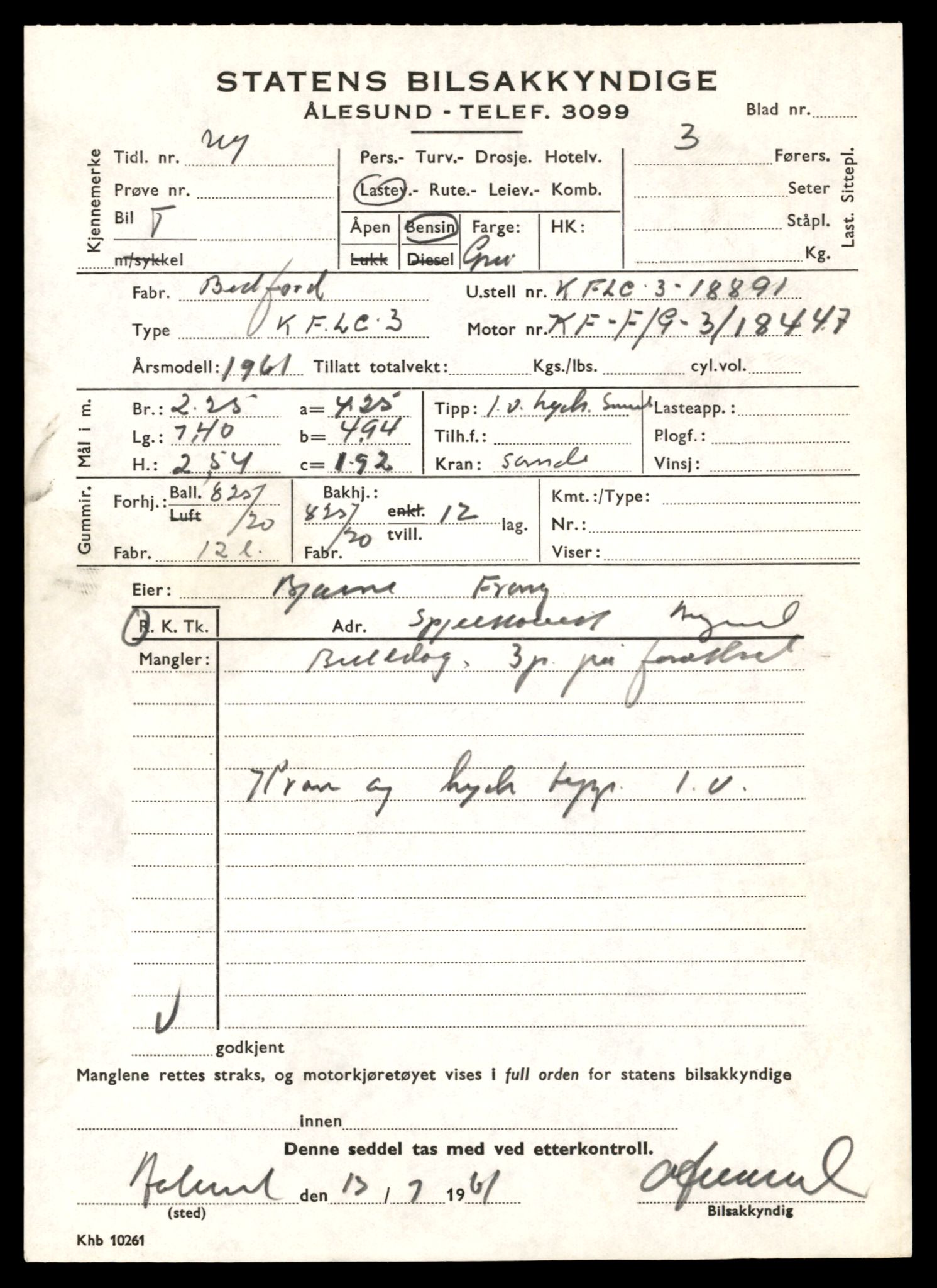Møre og Romsdal vegkontor - Ålesund trafikkstasjon, AV/SAT-A-4099/F/Fe/L0036: Registreringskort for kjøretøy T 12831 - T 13030, 1927-1998, p. 505