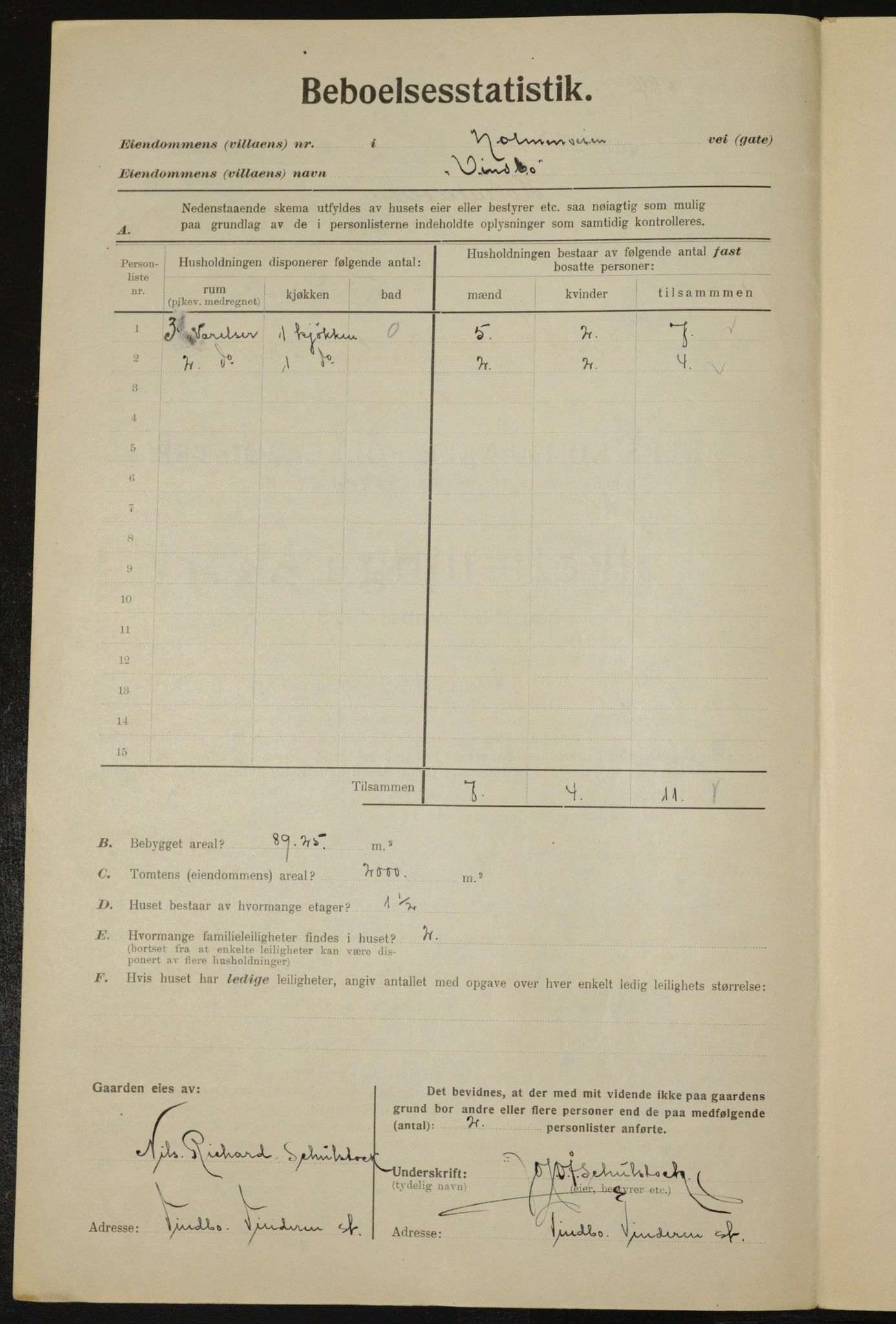 , Municipal Census 1923 for Aker, 1923, p. 11623