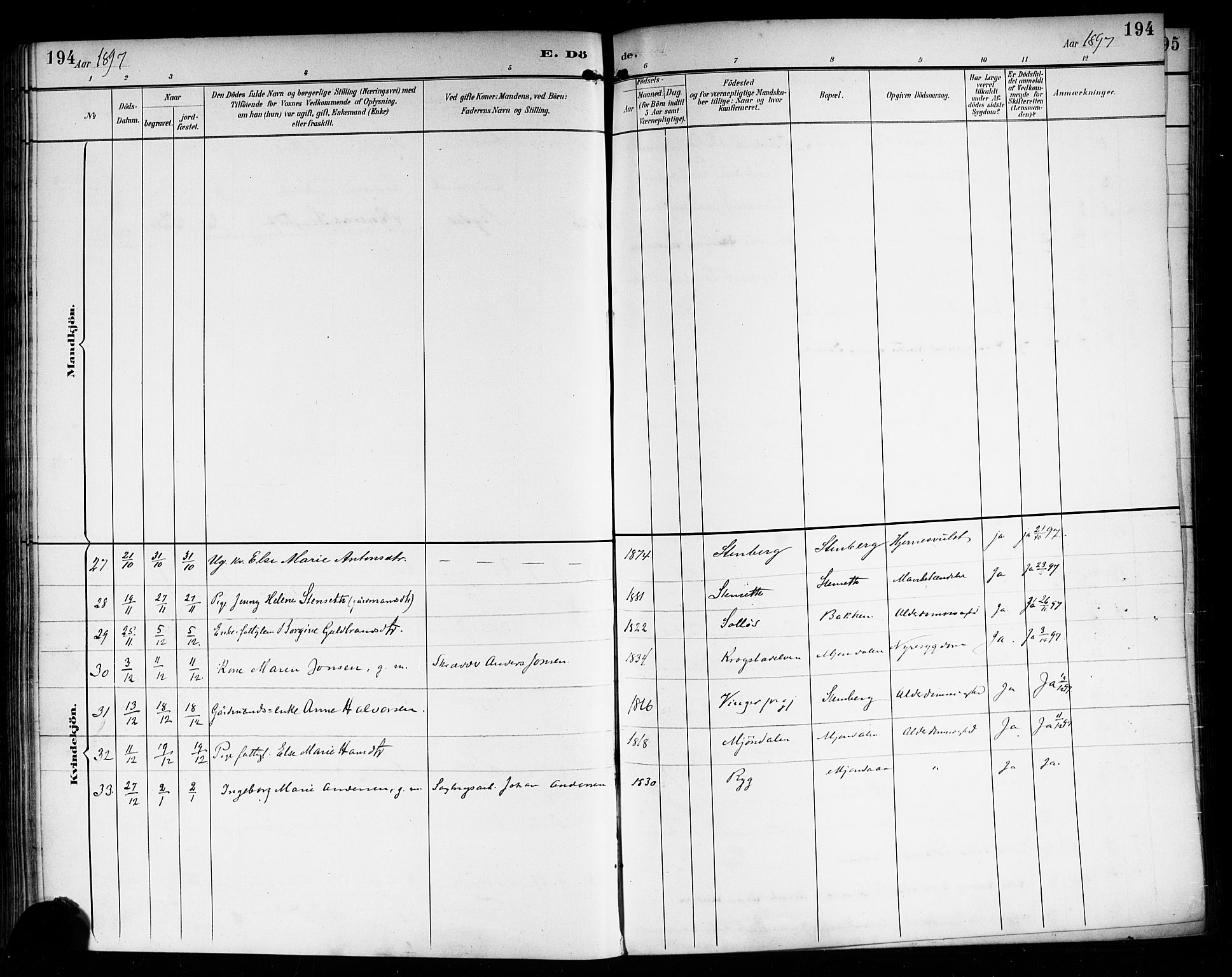 Nedre Eiker kirkebøker, AV/SAKO-A-612/F/Fa/L0004: Parish register (official) no. 4, 1893-1898, p. 194