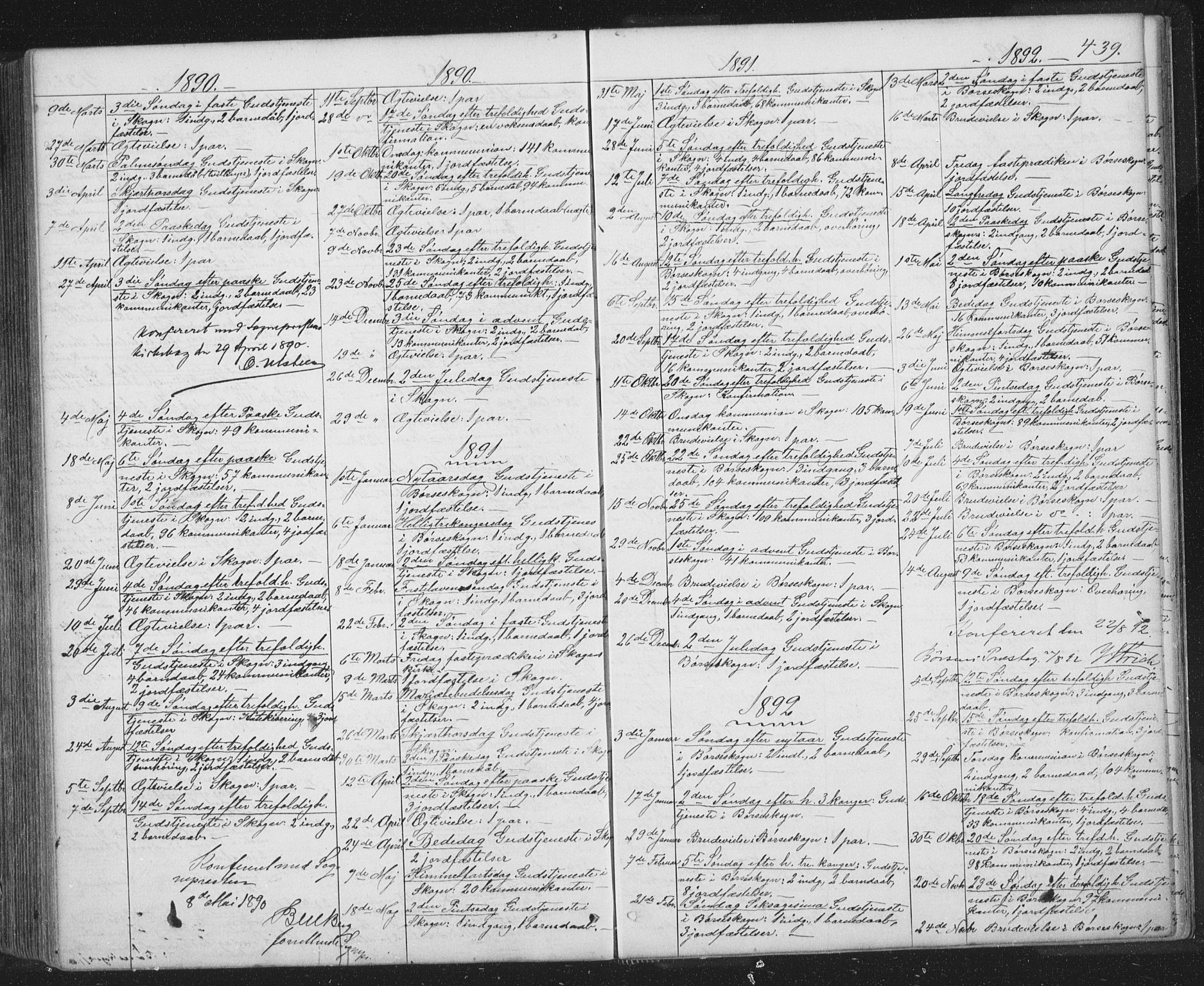 Ministerialprotokoller, klokkerbøker og fødselsregistre - Sør-Trøndelag, SAT/A-1456/667/L0798: Parish register (copy) no. 667C03, 1867-1929, p. 439
