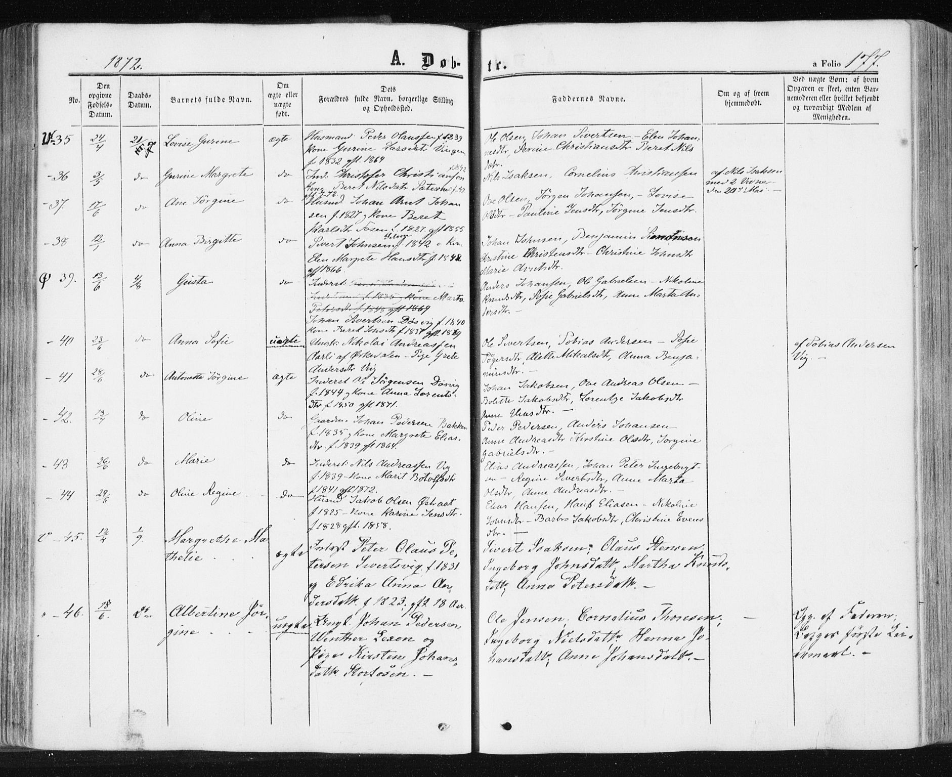 Ministerialprotokoller, klokkerbøker og fødselsregistre - Sør-Trøndelag, SAT/A-1456/659/L0737: Parish register (official) no. 659A07, 1857-1875, p. 177