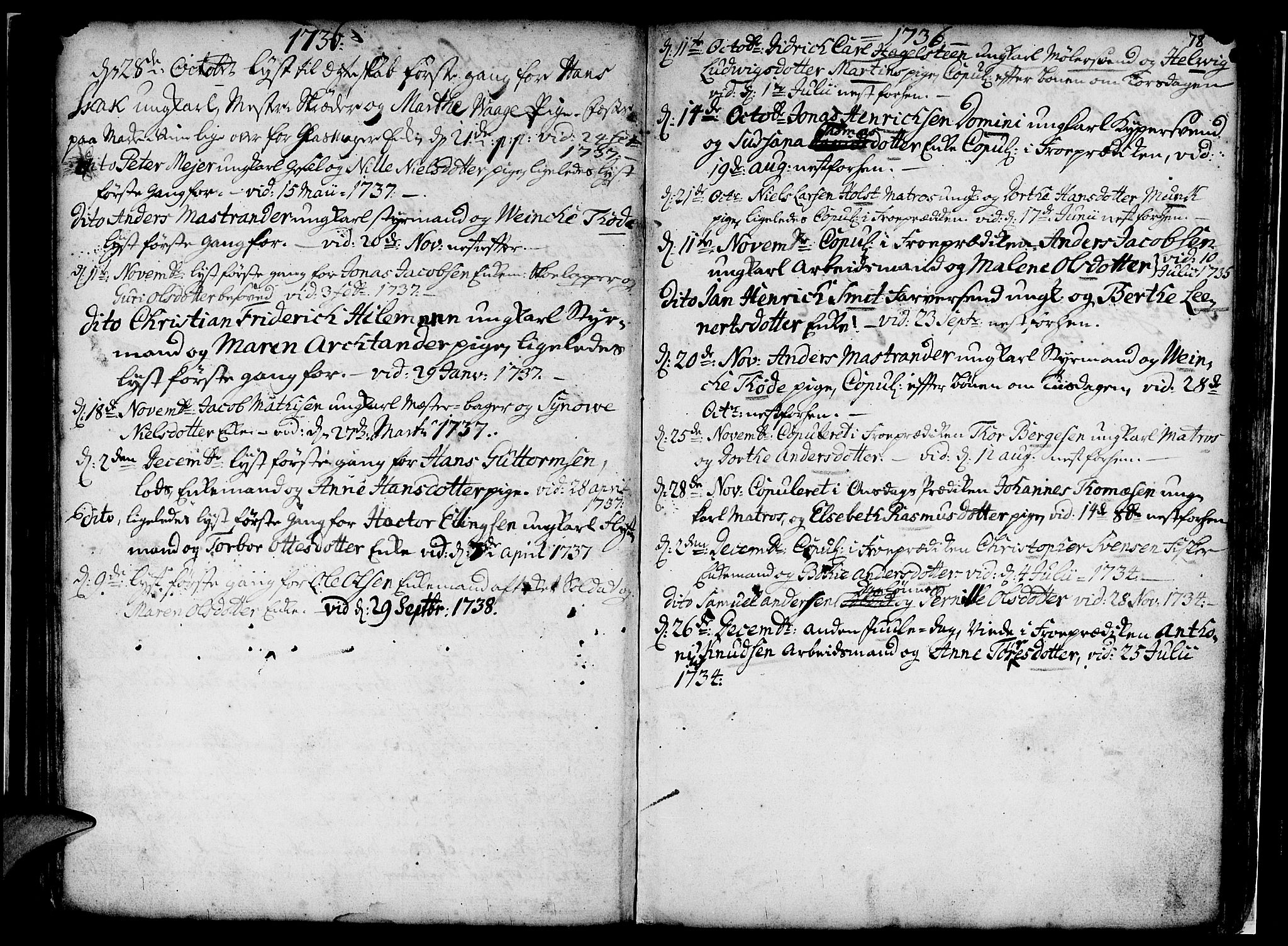 Nykirken Sokneprestembete, SAB/A-77101/H/Haa/L0007: Parish register (official) no. A 7, 1719-1781, p. 78