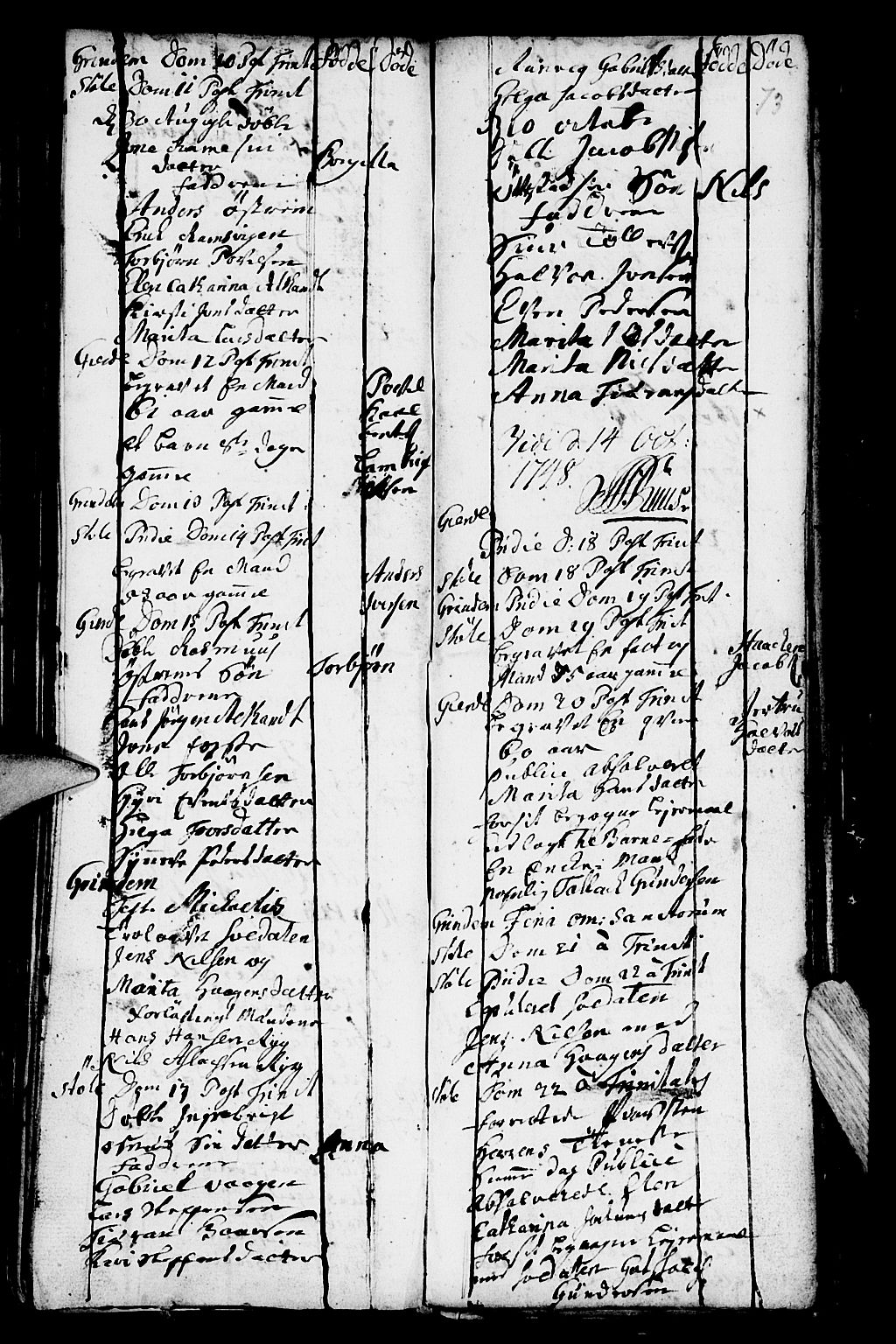 Etne sokneprestembete, AV/SAB-A-75001/H/Haa: Parish register (official) no. A 2, 1725-1755, p. 73