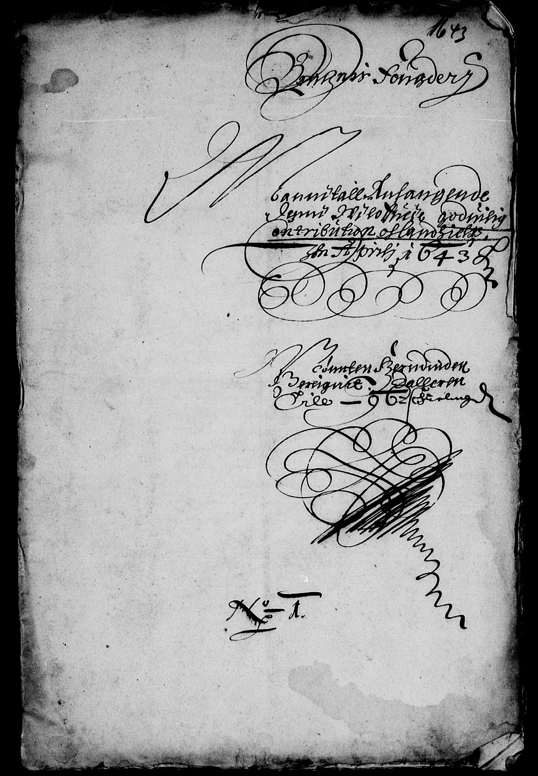 Rentekammeret inntil 1814, Reviderte regnskaper, Lensregnskaper, RA/EA-5023/R/Rb/Rba/L0177: Akershus len, 1643-1644