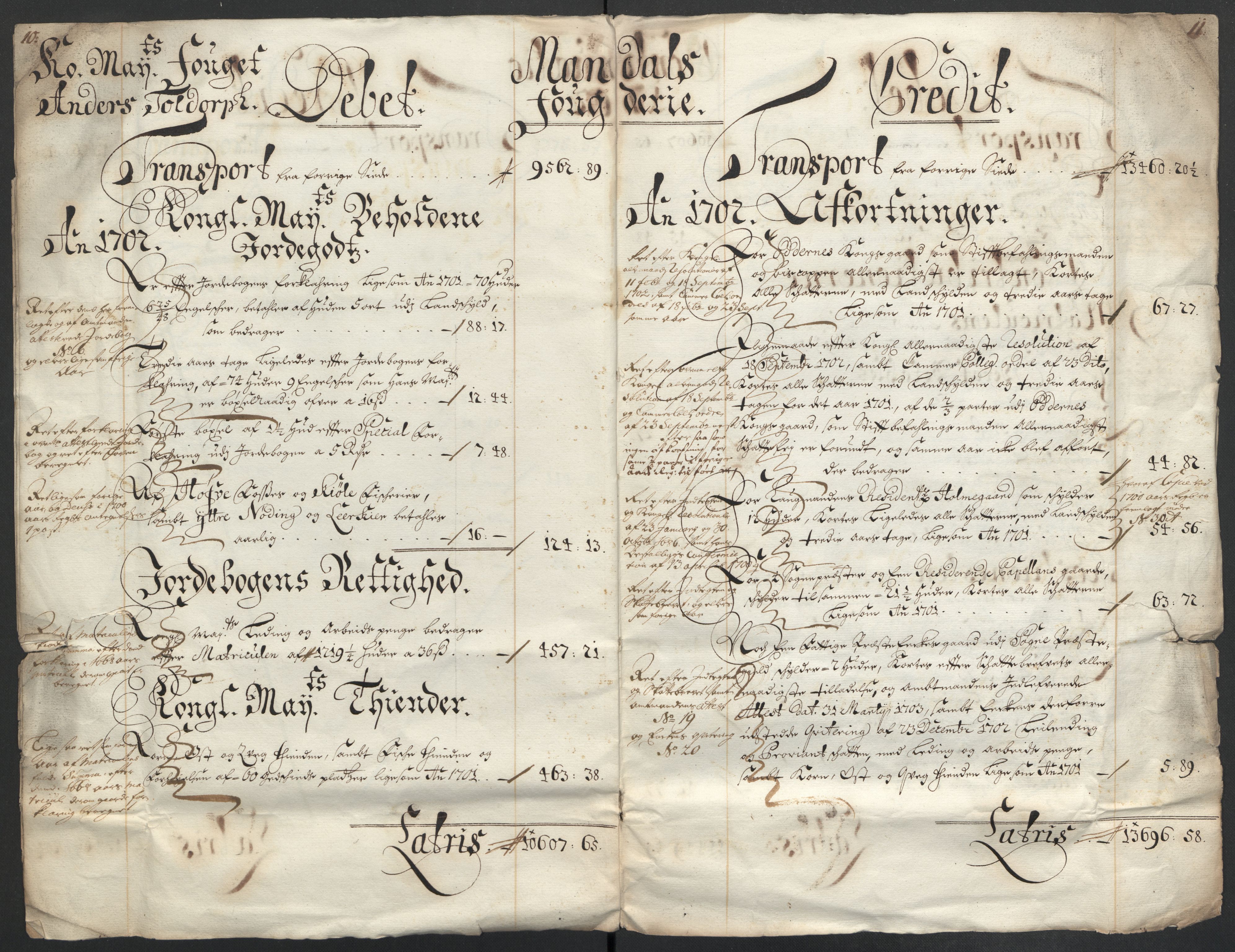 Rentekammeret inntil 1814, Reviderte regnskaper, Fogderegnskap, AV/RA-EA-4092/R43/L2549: Fogderegnskap Lista og Mandal, 1701-1702, p. 217