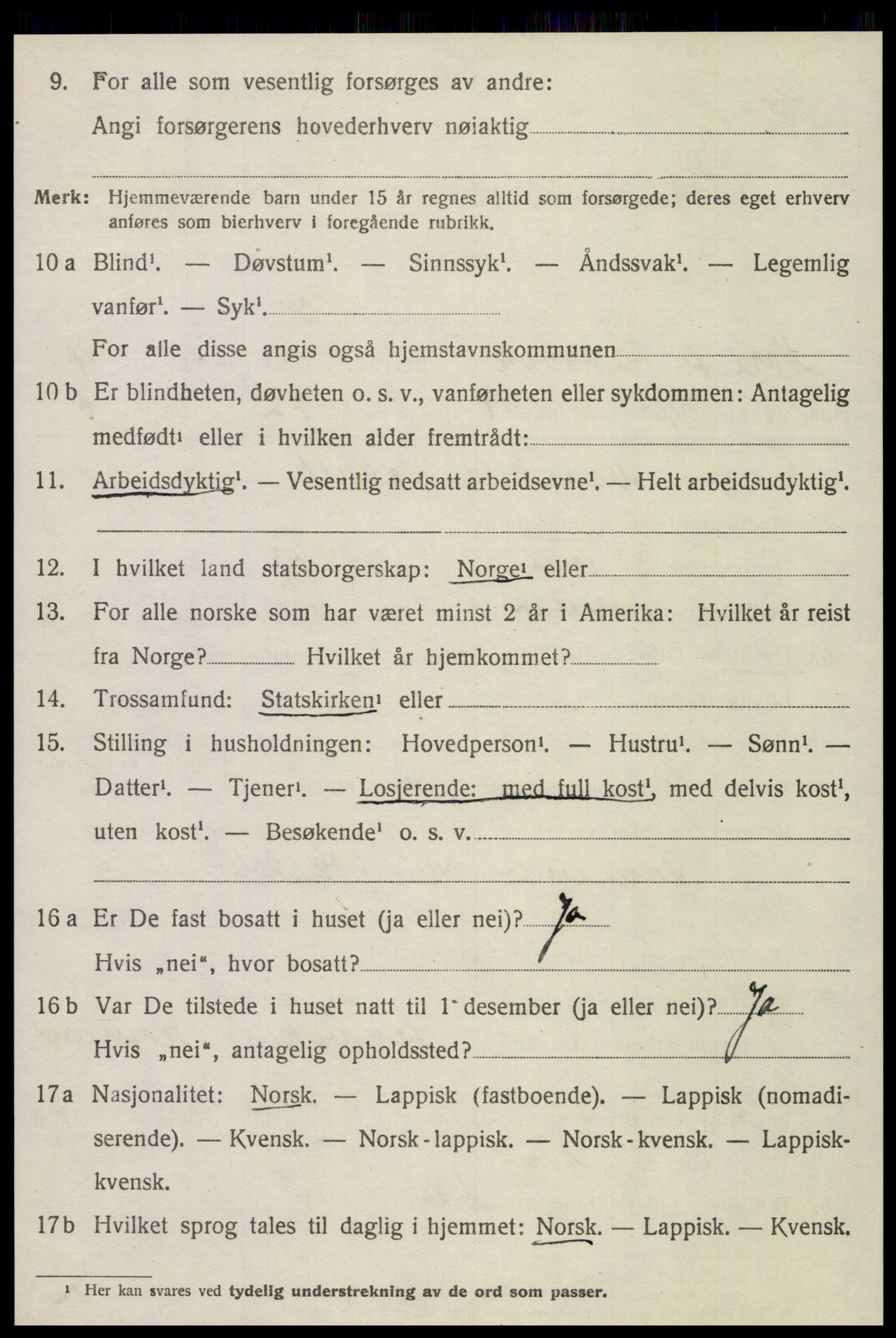 SAT, 1920 census for Leksvik, 1920, p. 3631