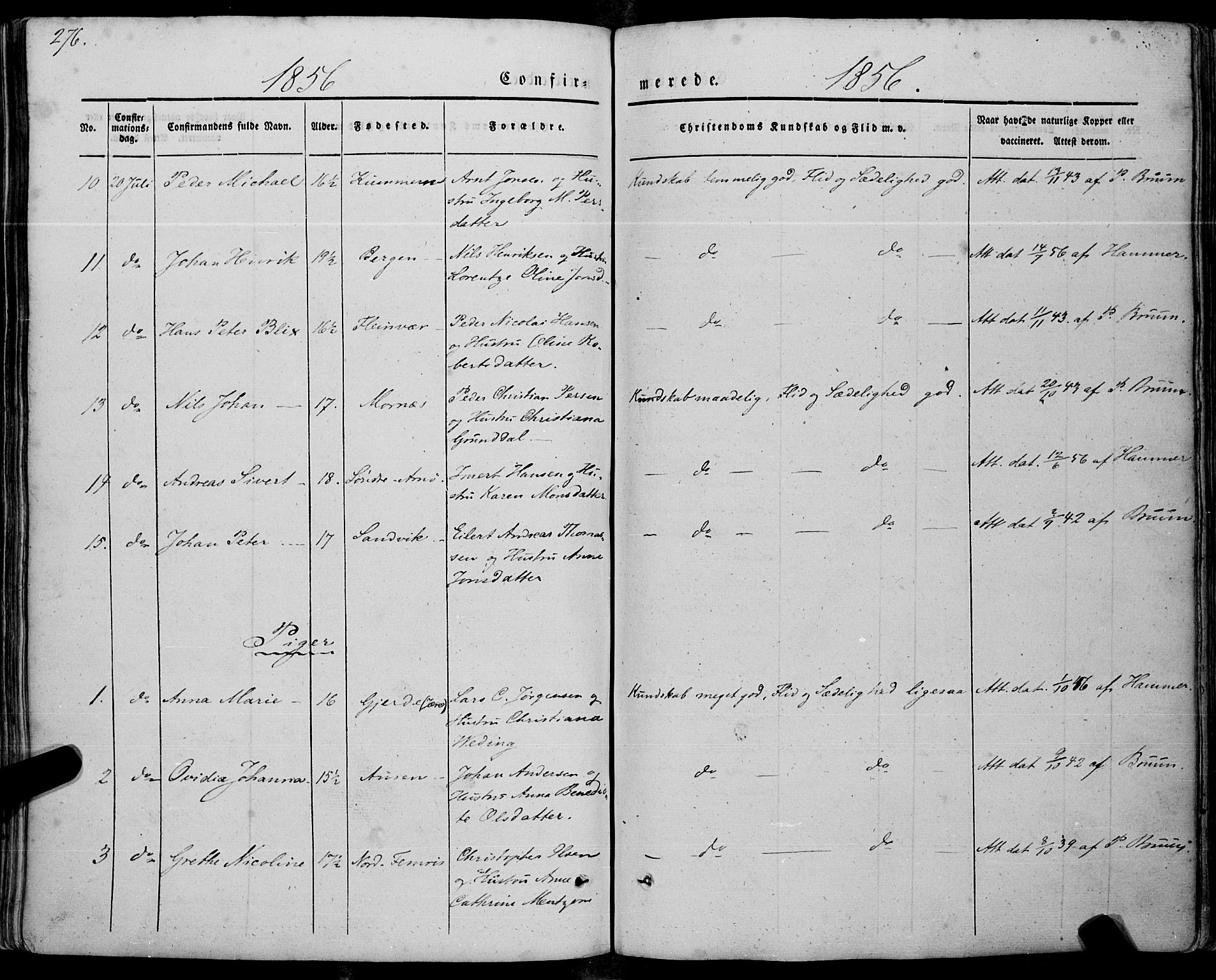 Ministerialprotokoller, klokkerbøker og fødselsregistre - Nordland, AV/SAT-A-1459/805/L0097: Parish register (official) no. 805A04, 1837-1861, p. 276