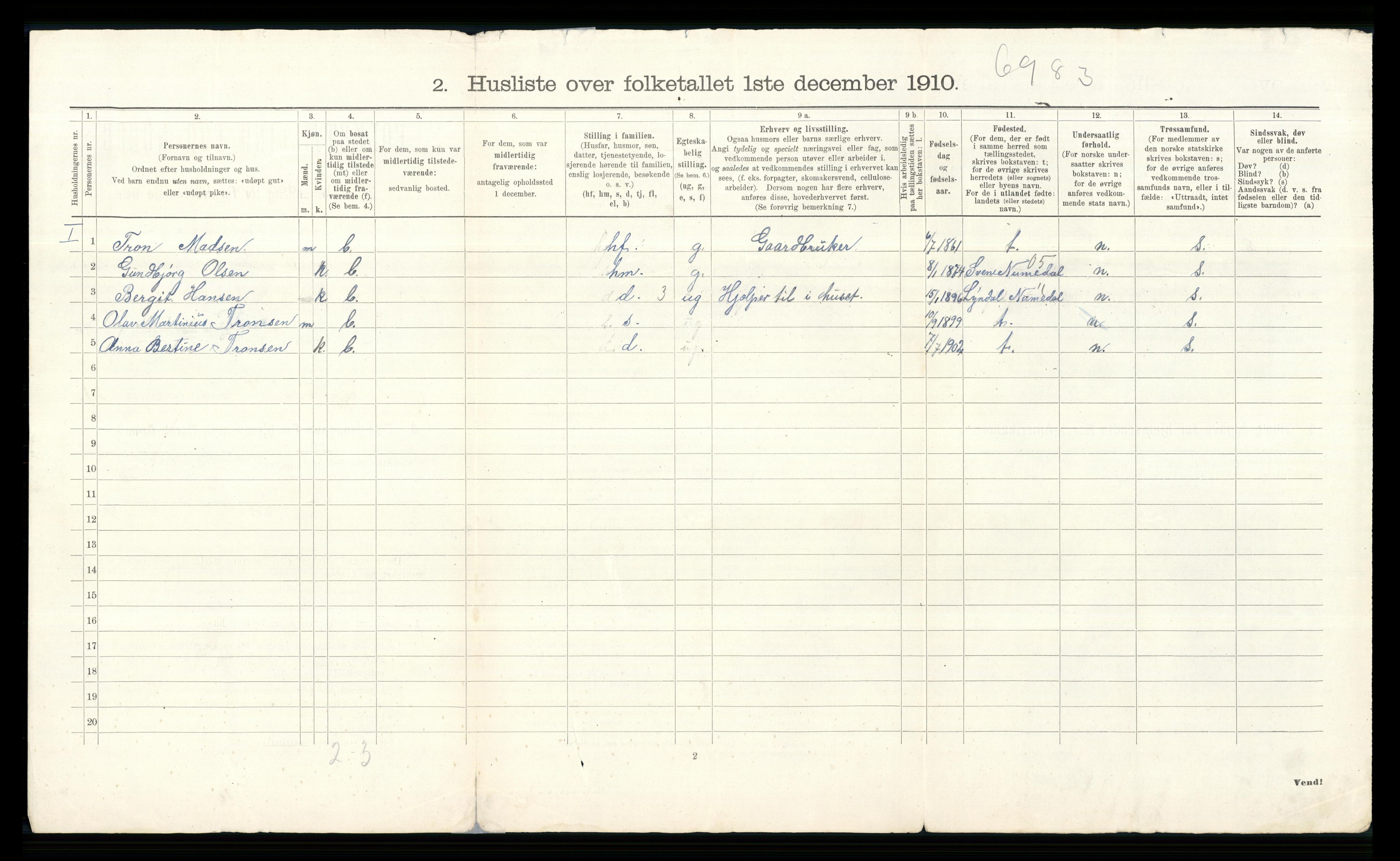 RA, 1910 census for Øvre Eiker, 1910, p. 3040