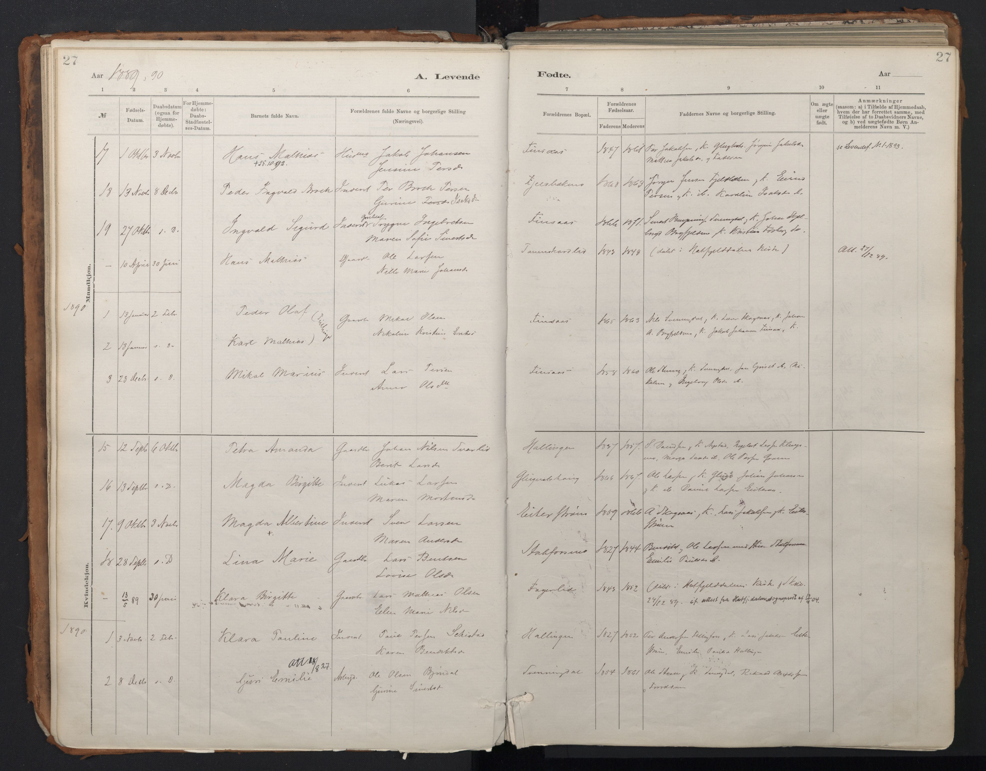 Ministerialprotokoller, klokkerbøker og fødselsregistre - Nordland, SAT/A-1459/824/L0338: Parish register (official) no. 824A01, 1880-1915, p. 27