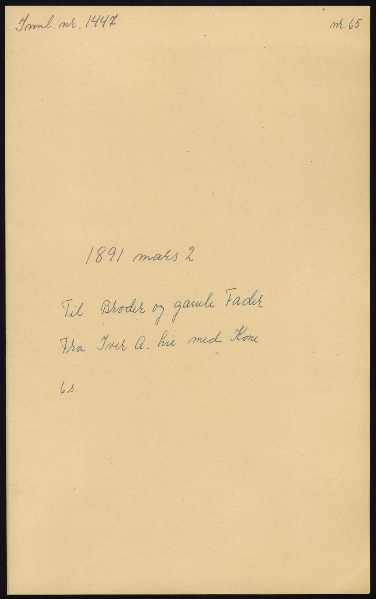 Samlinger til kildeutgivelse, Amerikabrevene, AV/RA-EA-4057/F/L0012: Innlån fra Oppland: Lie (brevnr 1-78), 1838-1914, p. 915