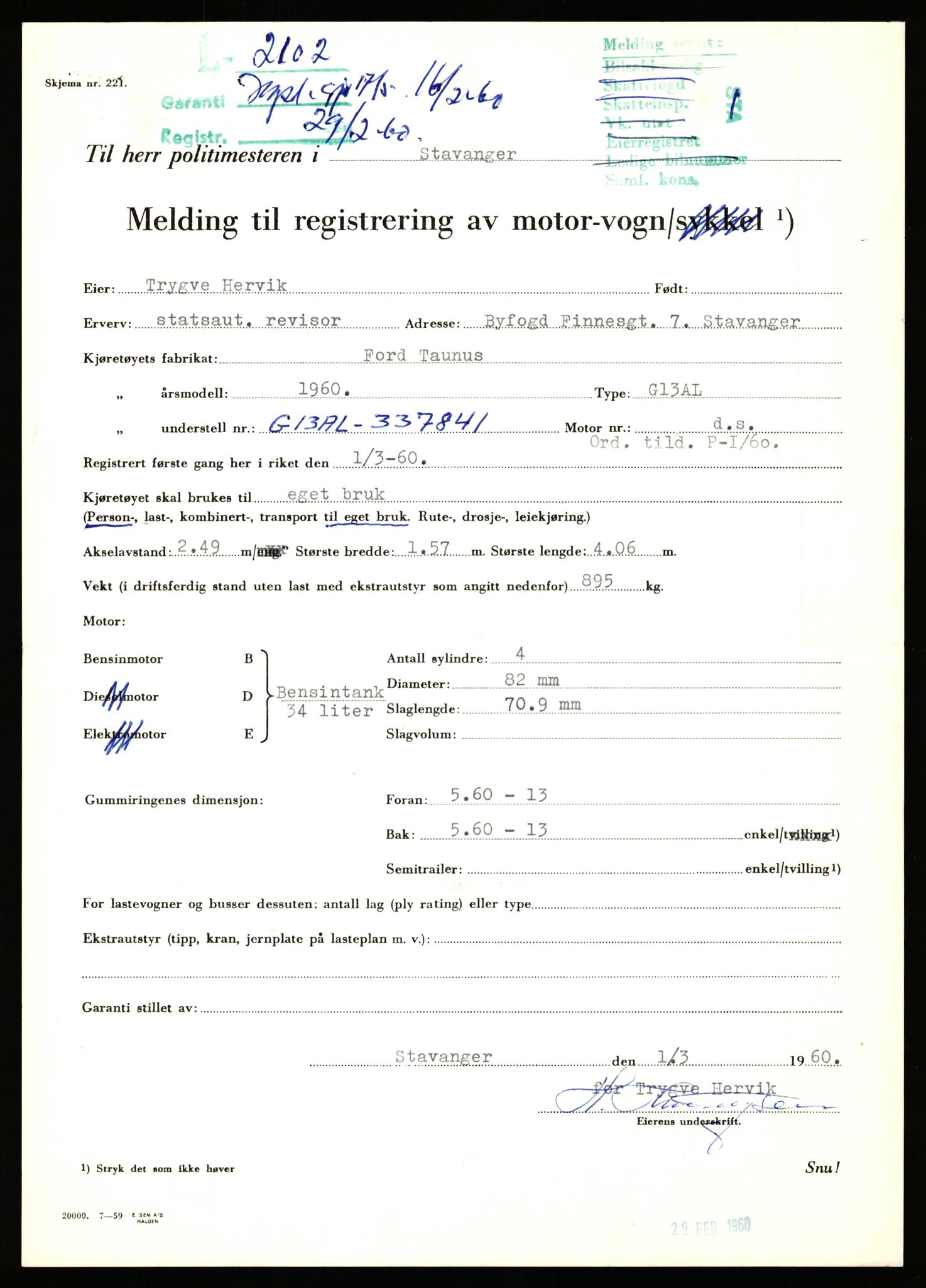 Stavanger trafikkstasjon, AV/SAST-A-101942/0/F/L0006: L-1700 - L-2149, 1930-1971, p. 1819