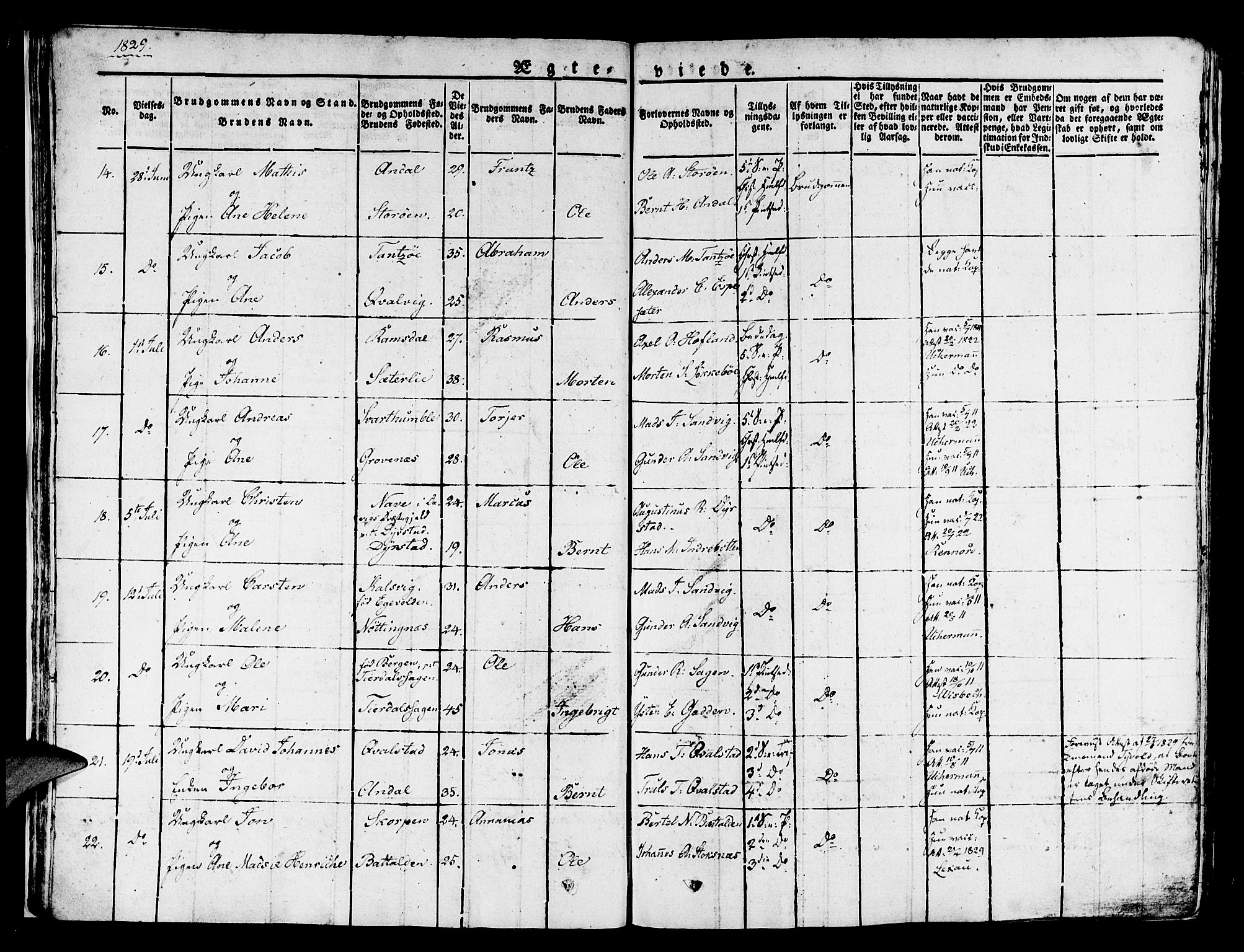 Kinn sokneprestembete, AV/SAB-A-80801/H/Haa/Haaa/L0004/0002: Parish register (official) no. A 4II, 1822-1840, p. 27