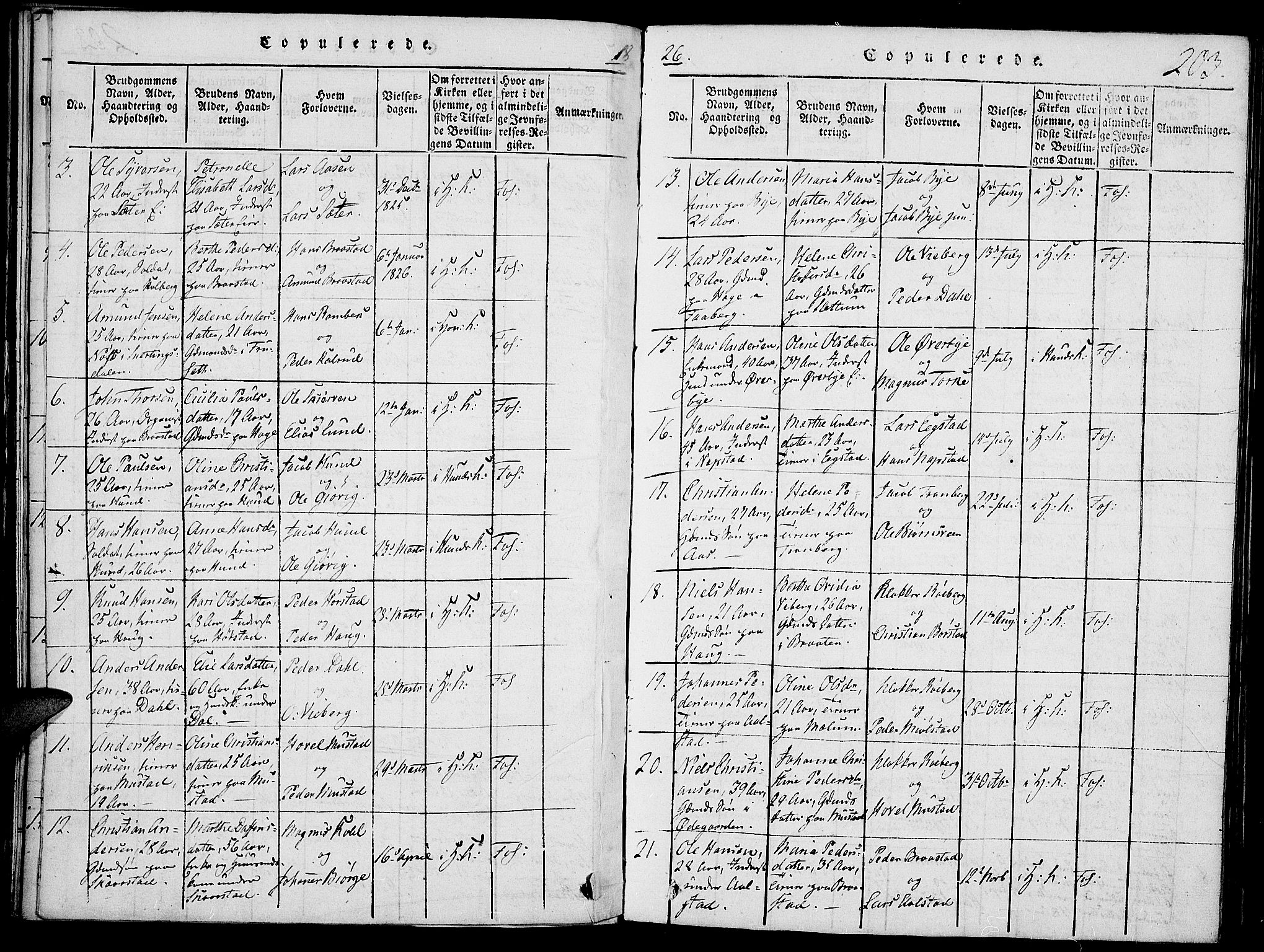 Vardal prestekontor, SAH/PREST-100/H/Ha/Haa/L0004: Parish register (official) no. 4, 1814-1831, p. 203