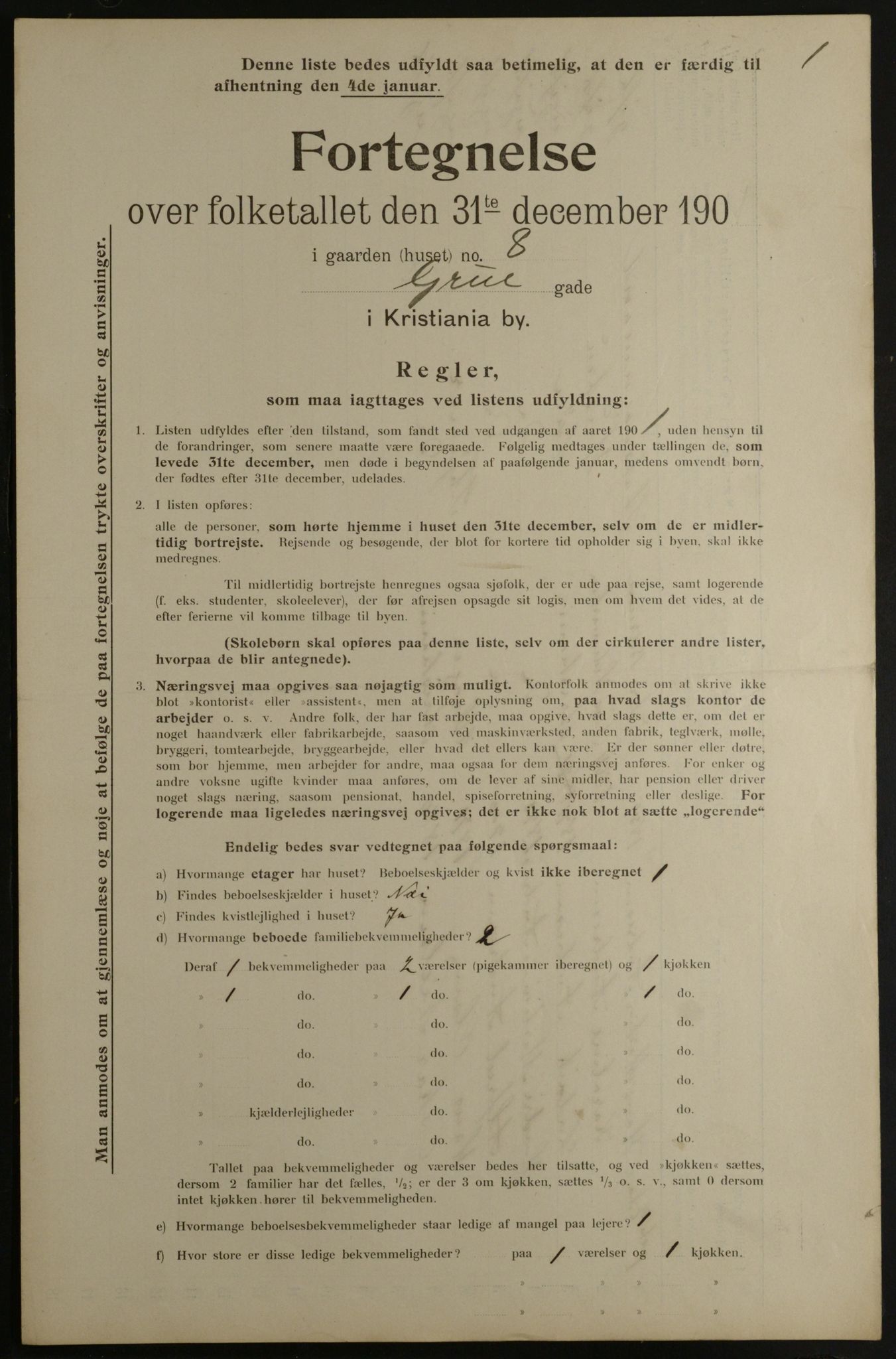 OBA, Municipal Census 1901 for Kristiania, 1901, p. 4927