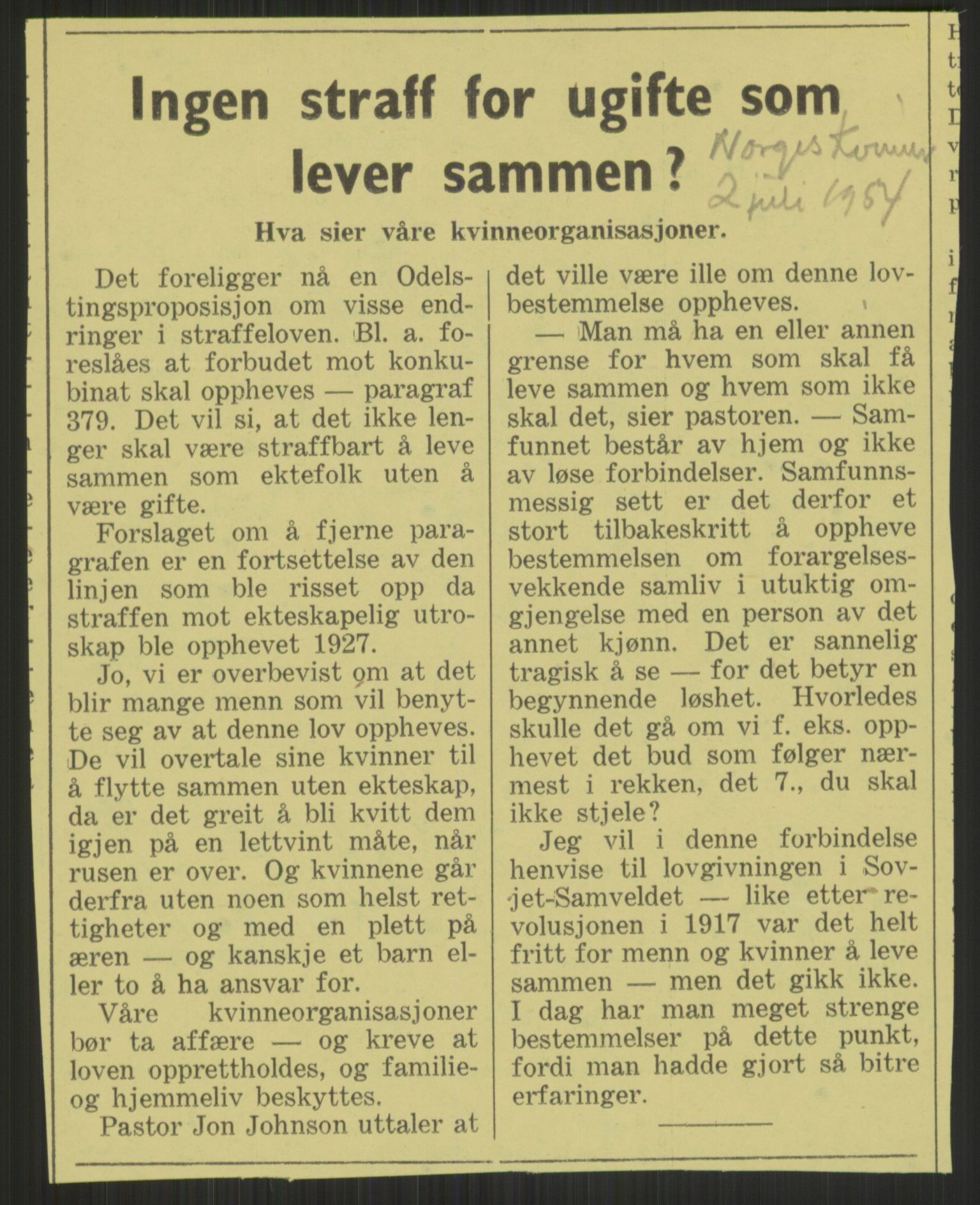 Justisdepartementet, Lovavdelingen, AV/RA-S-3212/D/De/L0029/0001: Straffeloven / Straffelovens revisjon: 5 - Ot. prp. nr.  41 - 1945: Homoseksualiet. 3 mapper, 1956-1970, p. 575