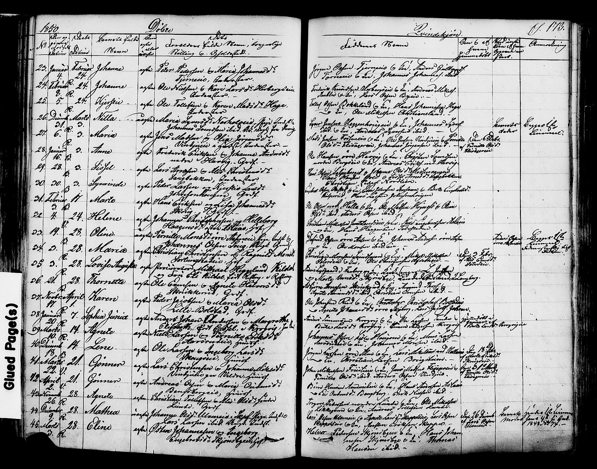 Ringsaker prestekontor, SAH/PREST-014/K/Ka/L0008: Parish register (official) no. 8, 1837-1850, p. 173