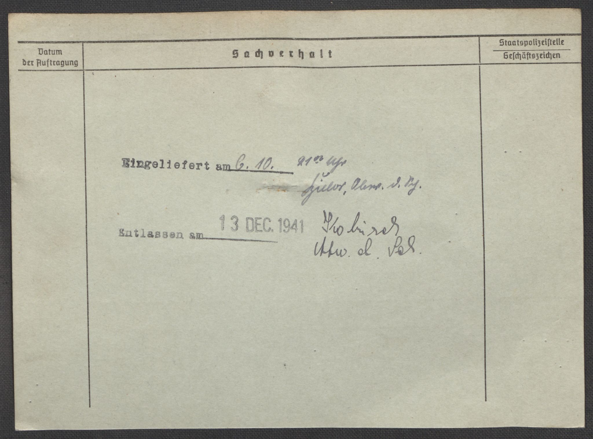 Befehlshaber der Sicherheitspolizei und des SD, AV/RA-RAFA-5969/E/Ea/Eaa/L0006: Register over norske fanger i Møllergata 19: Kj-Lund, 1940-1945, p. 593