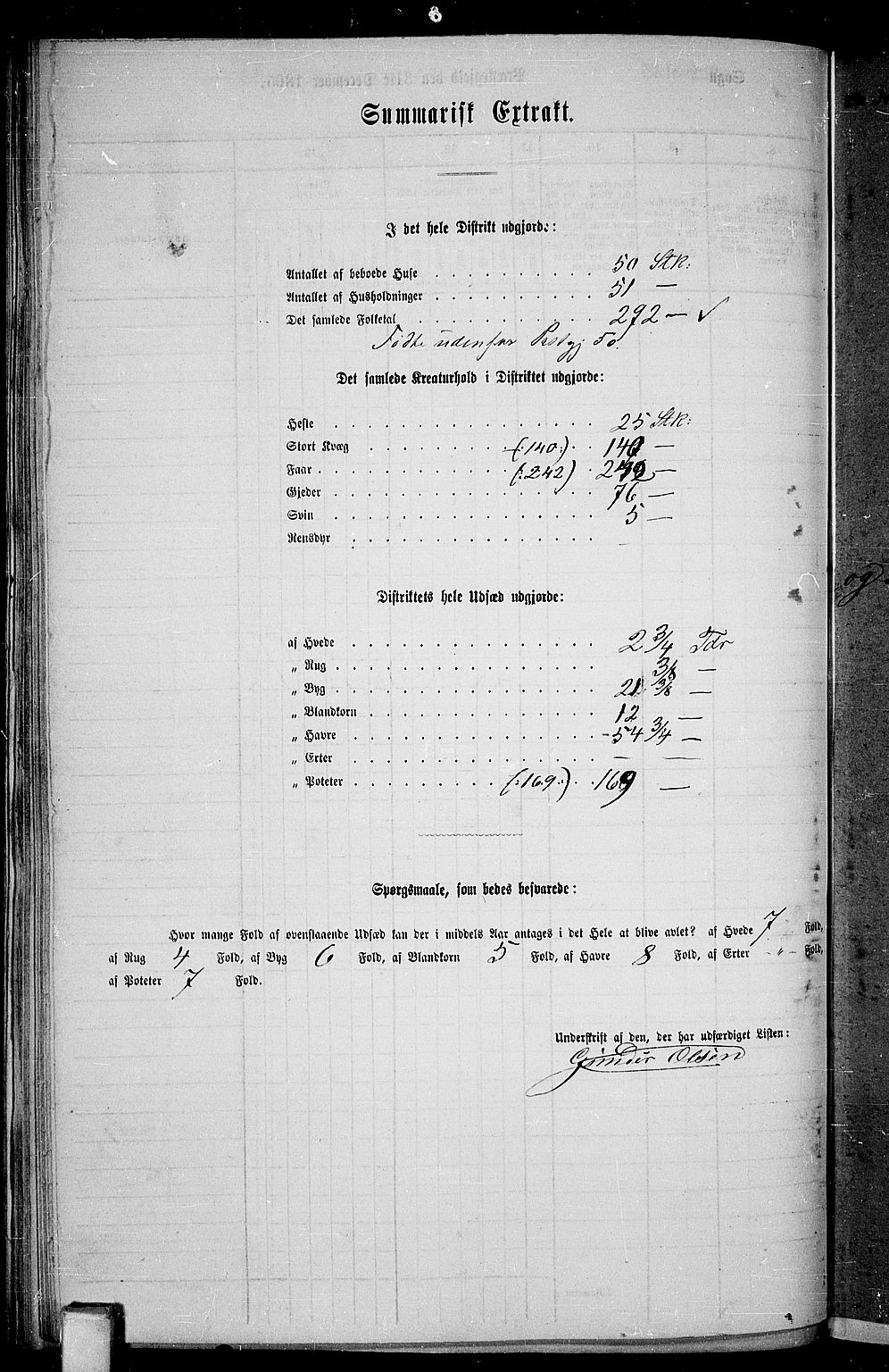 RA, 1865 census for Bamble, 1865, p. 93