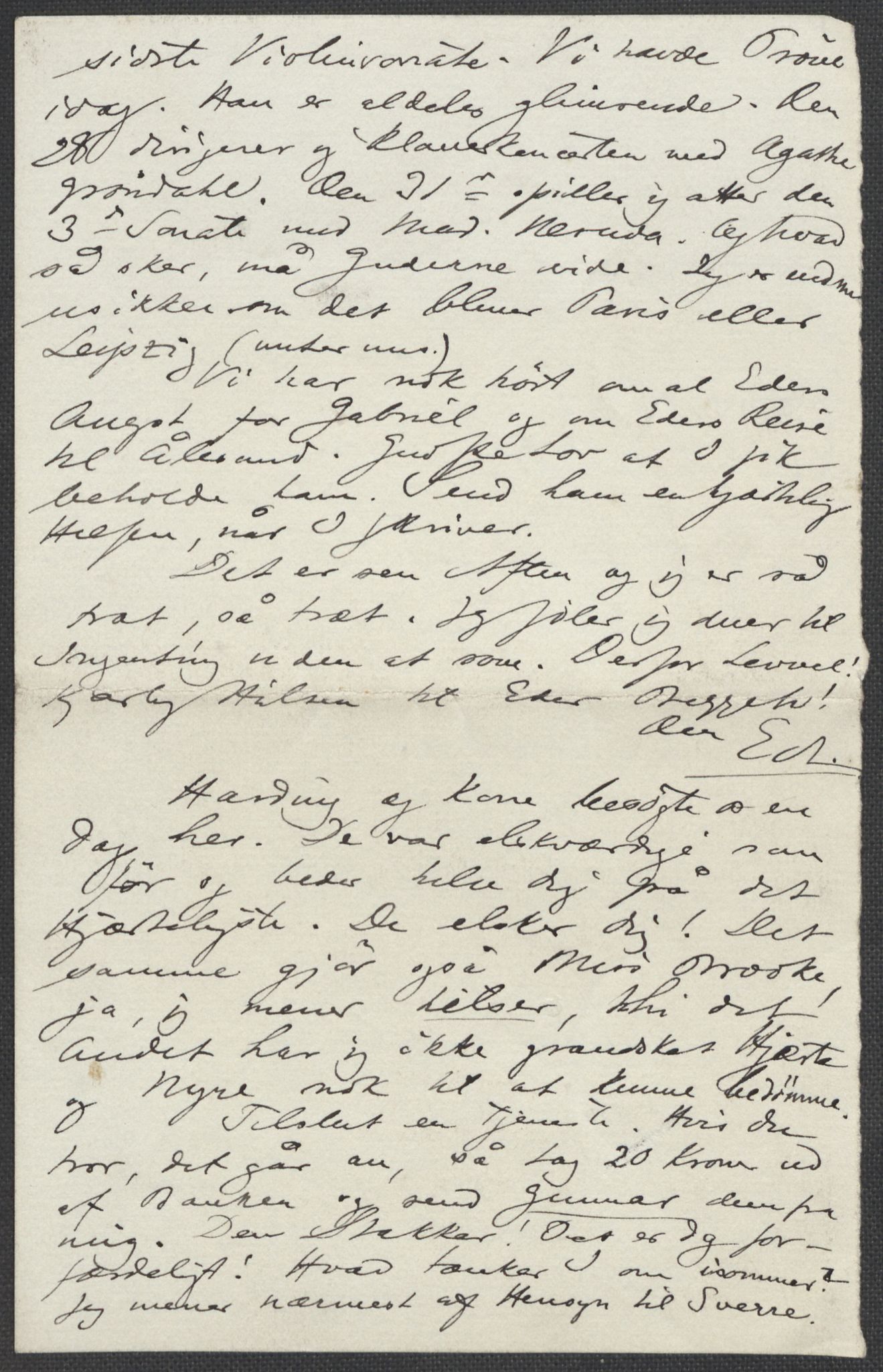 Beyer, Frants, AV/RA-PA-0132/F/L0001: Brev fra Edvard Grieg til Frantz Beyer og "En del optegnelser som kan tjene til kommentar til brevene" av Marie Beyer, 1872-1907, p. 302