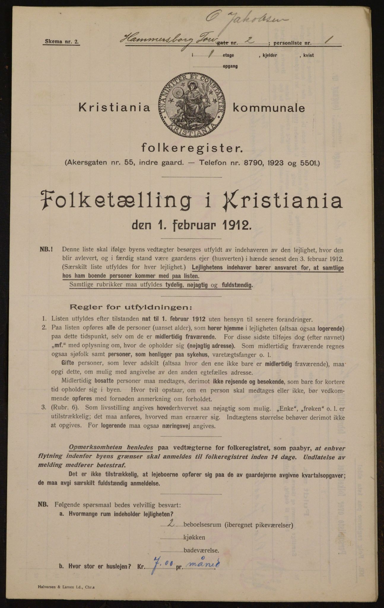 OBA, Municipal Census 1912 for Kristiania, 1912, p. 34362