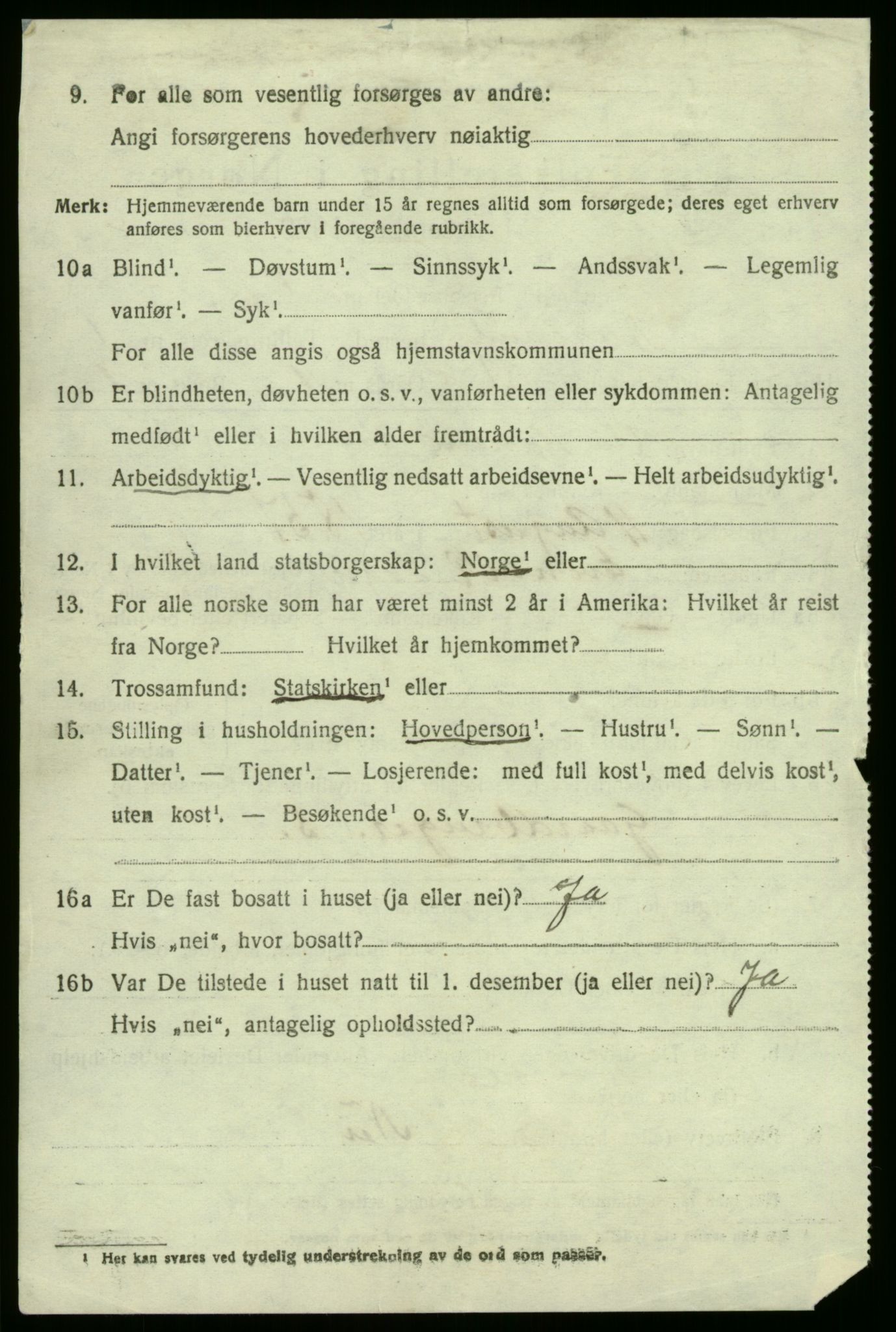 SAB, 1920 census for Aurland, 1920, p. 799