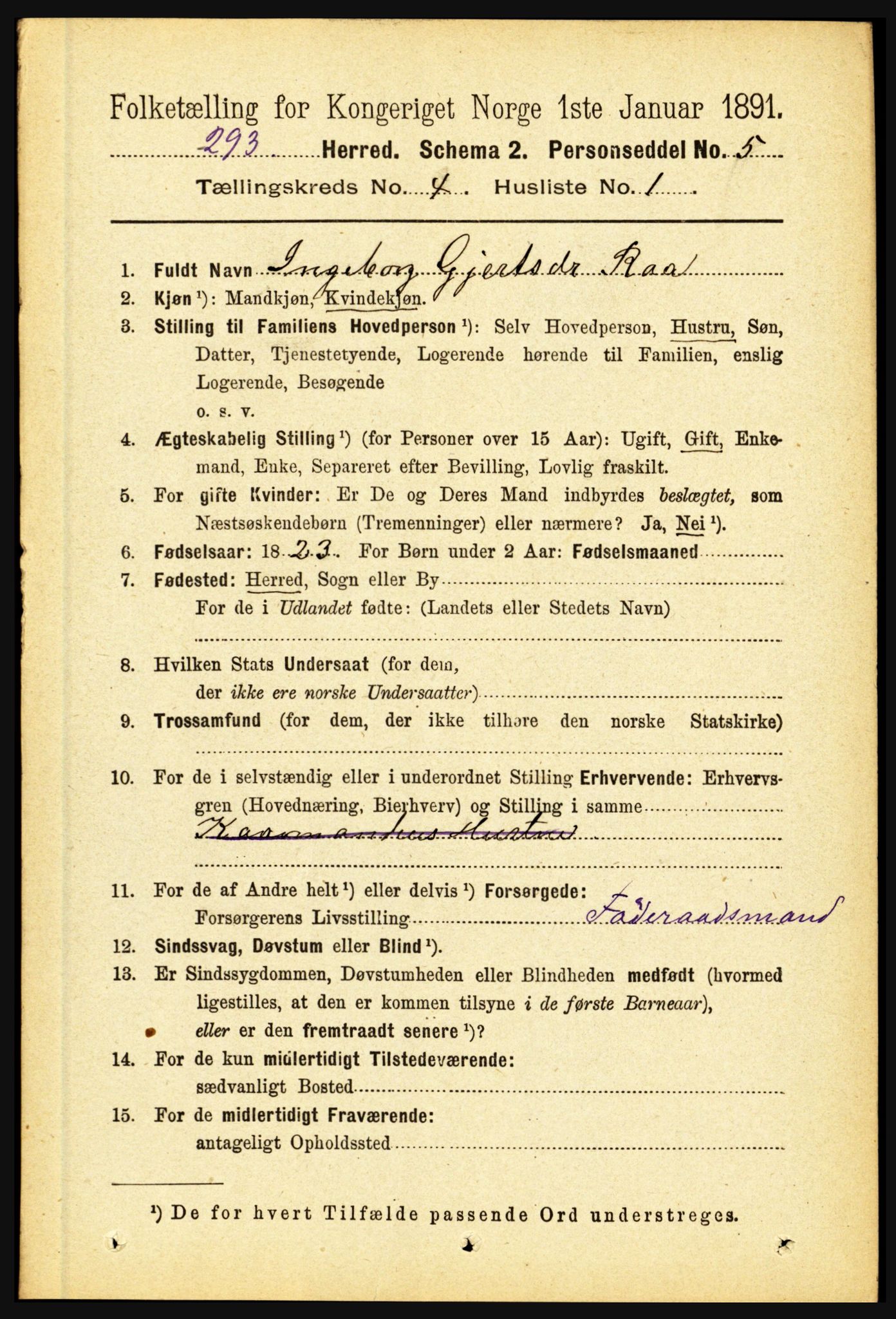 RA, 1891 census for 1415 Lavik og Brekke, 1891, p. 788
