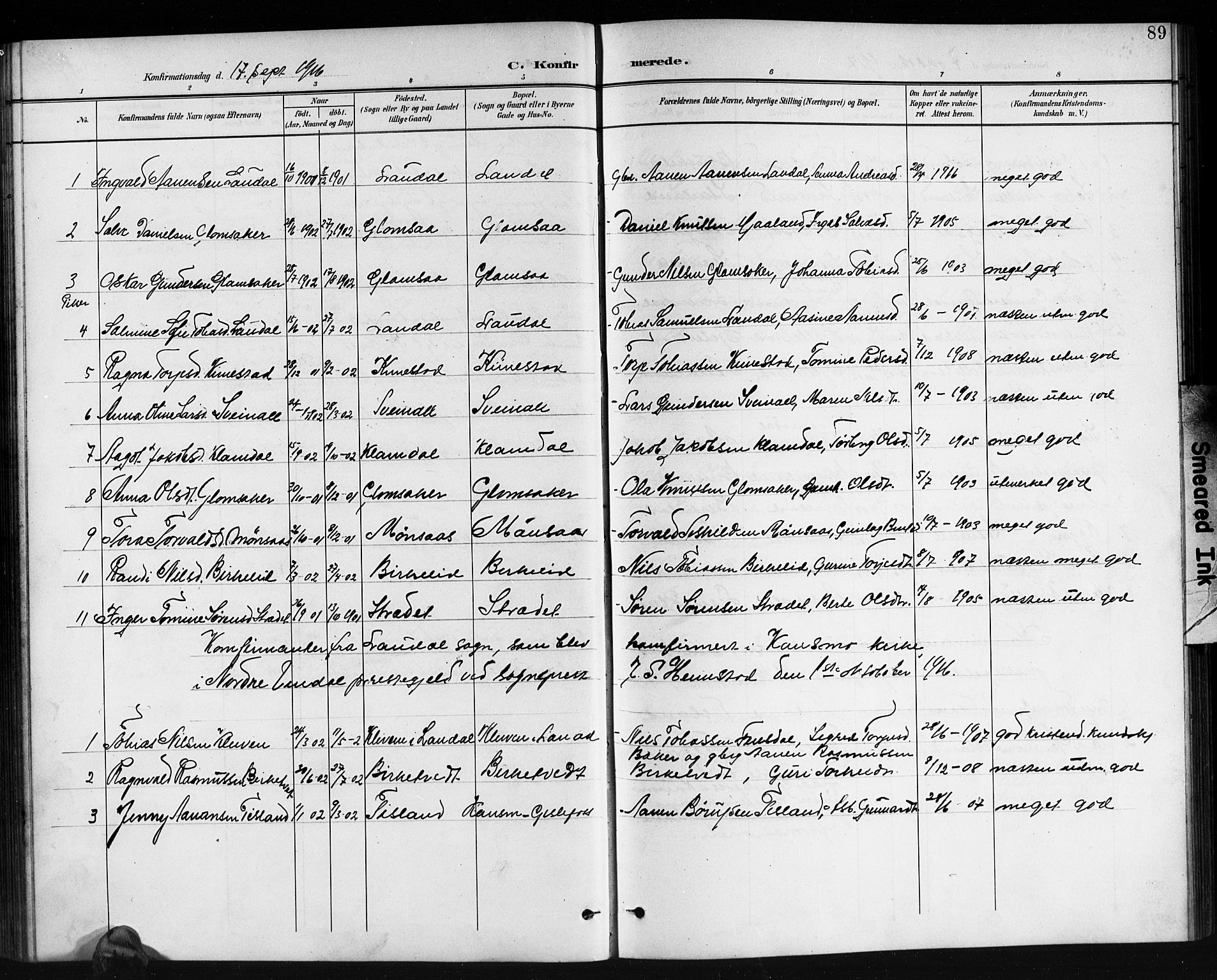 Holum sokneprestkontor, AV/SAK-1111-0022/F/Fb/Fbb/L0004: Parish register (copy) no. B 4, 1899-1920, p. 89