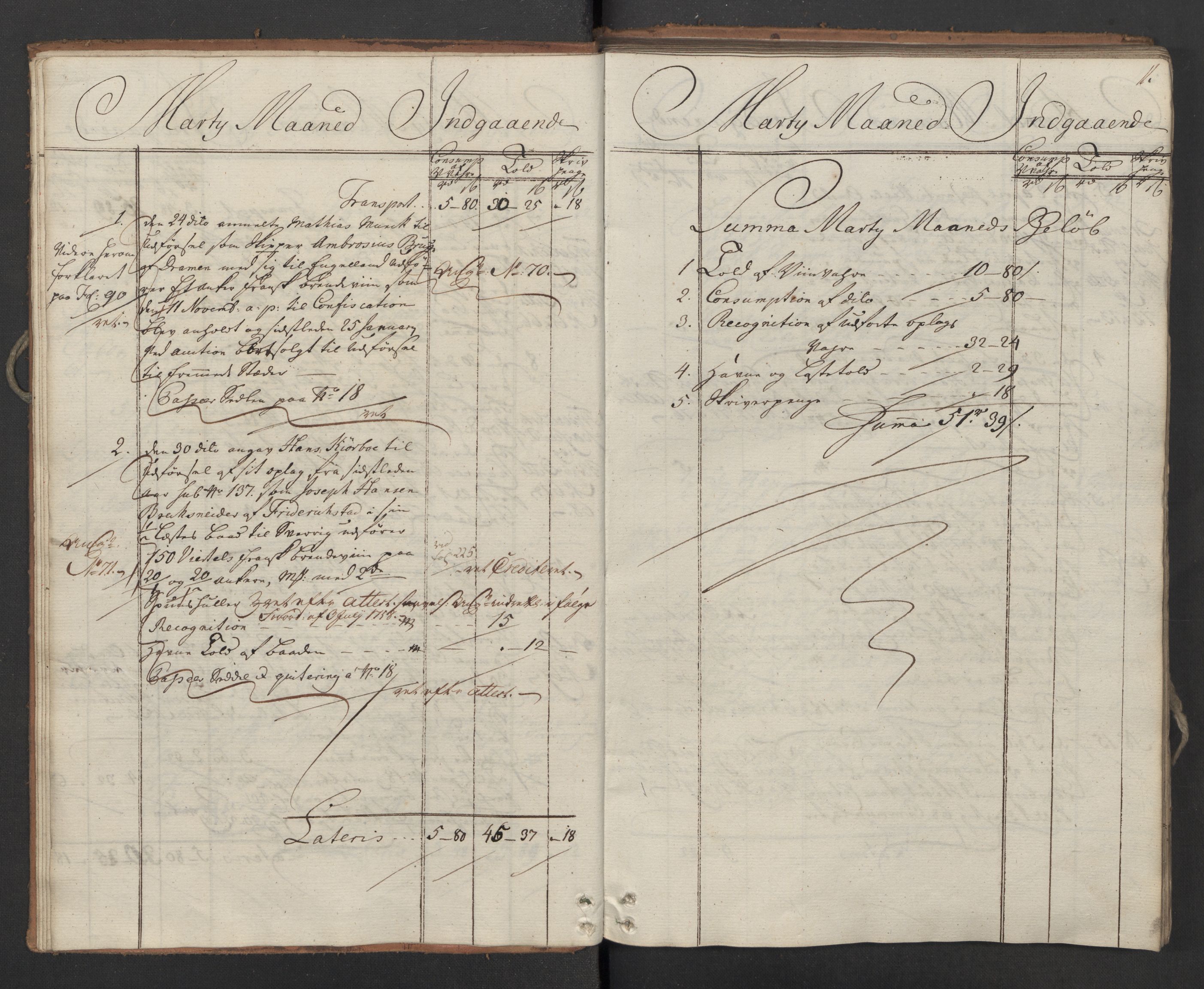 Generaltollkammeret, tollregnskaper, AV/RA-EA-5490/R02/L0034/0001: Tollregnskaper Fredrikstad / Inngående hovedtollbok, 1762, p. 10b-11a