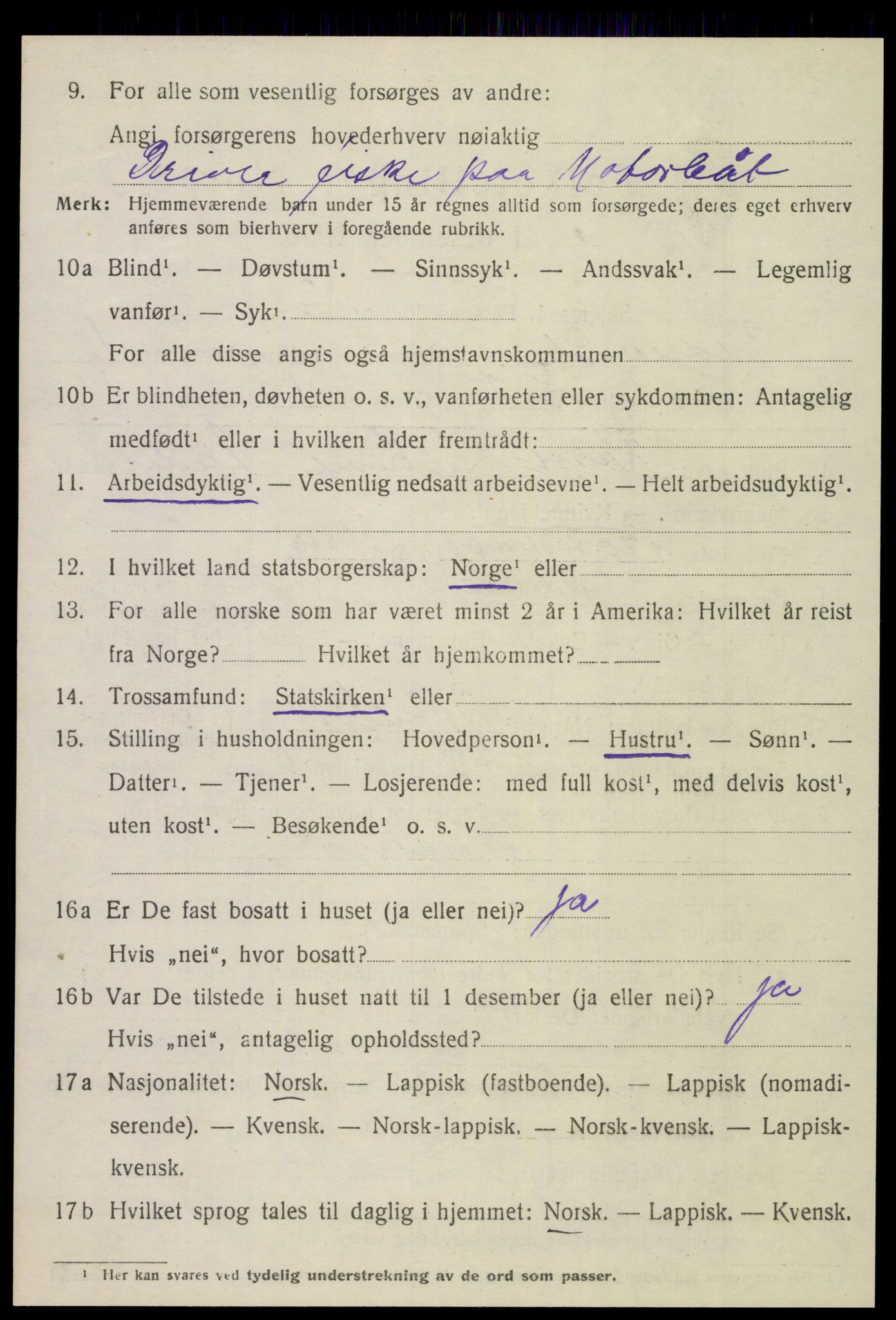 SAT, 1920 census for Gildeskål, 1920, p. 1635