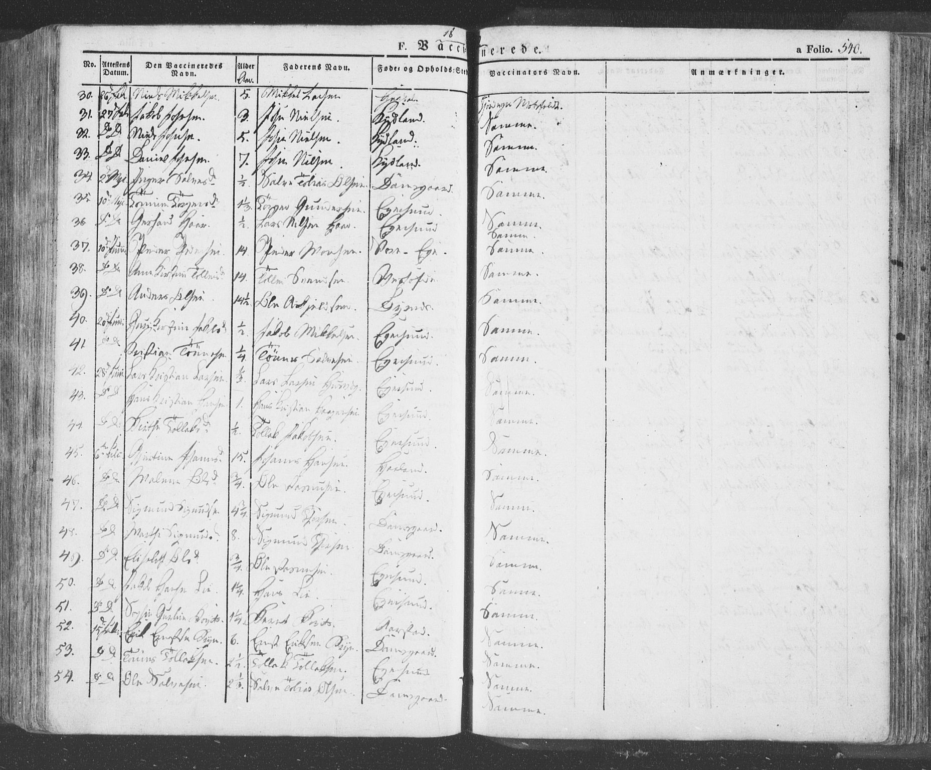 Eigersund sokneprestkontor, AV/SAST-A-101807/S08/L0009: Parish register (official) no. A 9, 1827-1850, p. 540