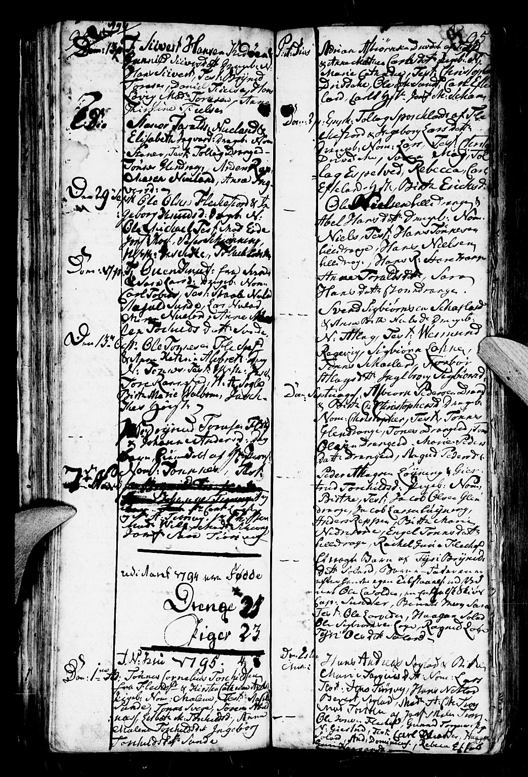 Flekkefjord sokneprestkontor, SAK/1111-0012/F/Fb/Fbc/L0001: Parish register (copy) no. B 1, 1773-1801, p. 94-95
