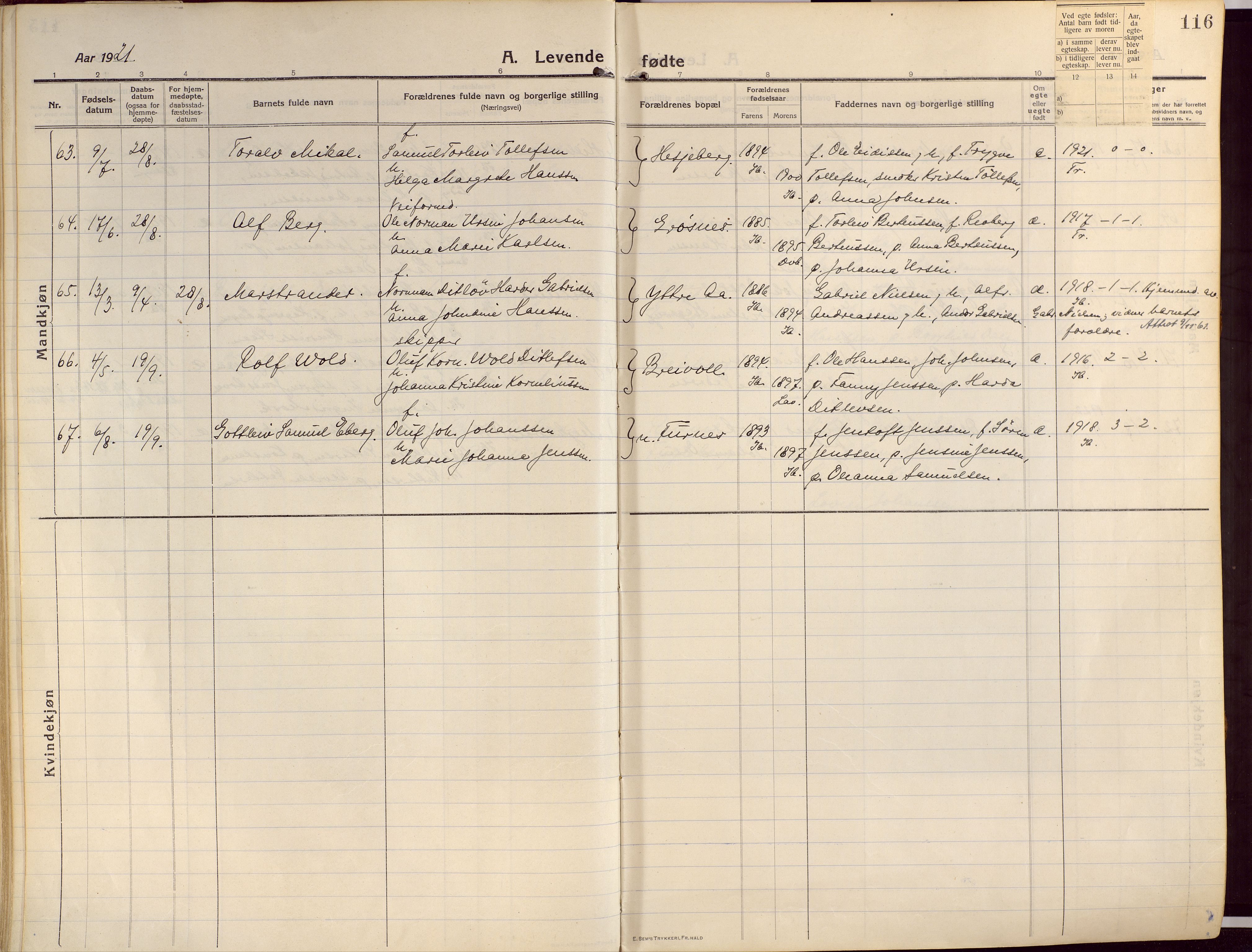 Ibestad sokneprestembete, AV/SATØ-S-0077/H/Ha/Haa/L0018kirke: Parish register (official) no. 18, 1915-1929, p. 116