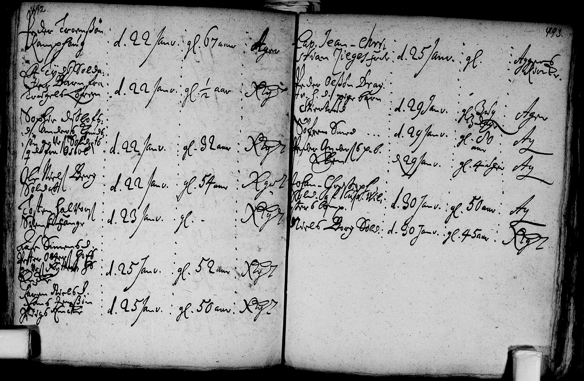 Aker prestekontor kirkebøker, SAO/A-10861/F/L0002: Parish register (official) no. 2, 1714-1720, p. 492-493
