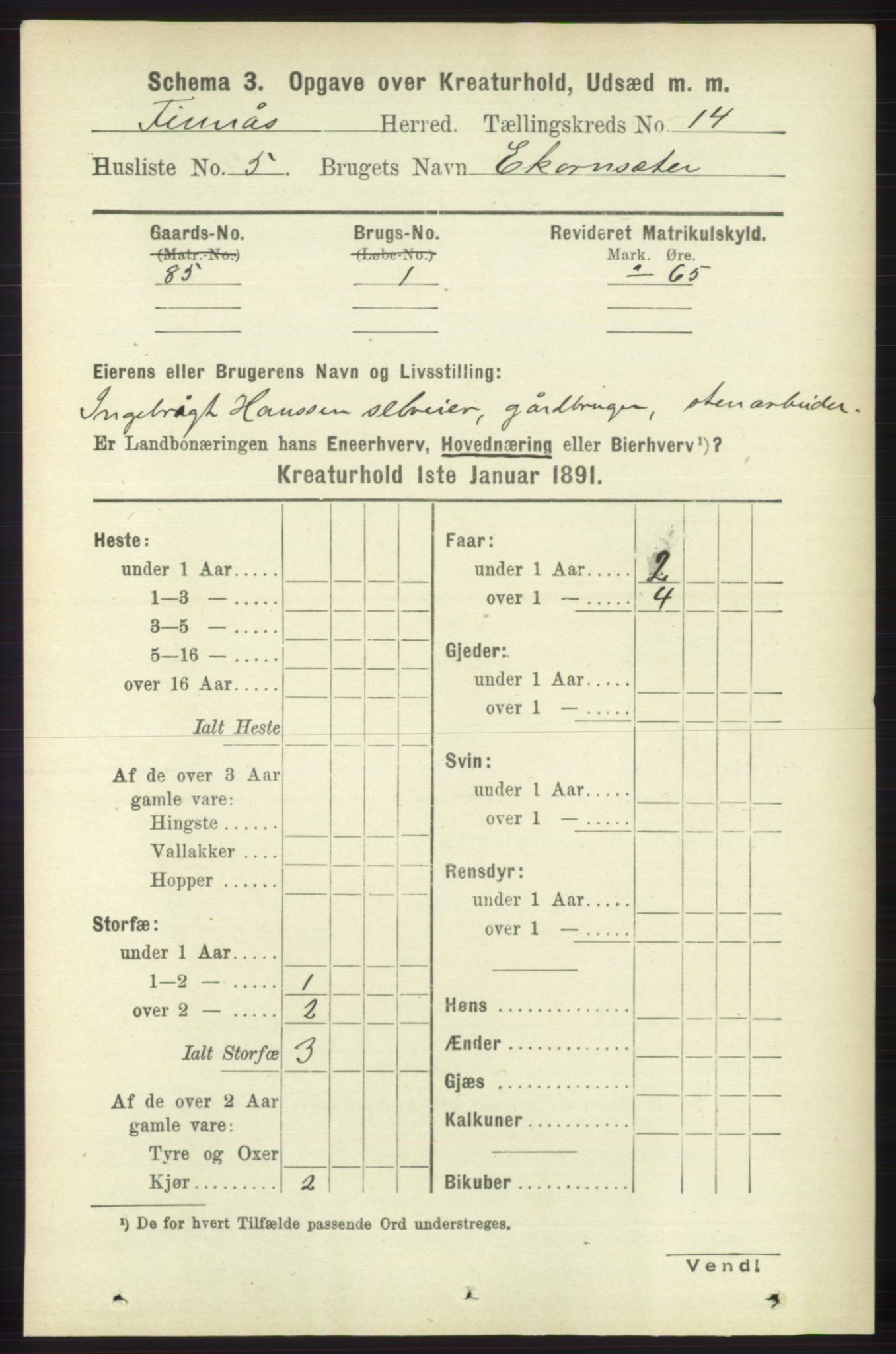 RA, 1891 census for 1218 Finnås, 1891, p. 7536