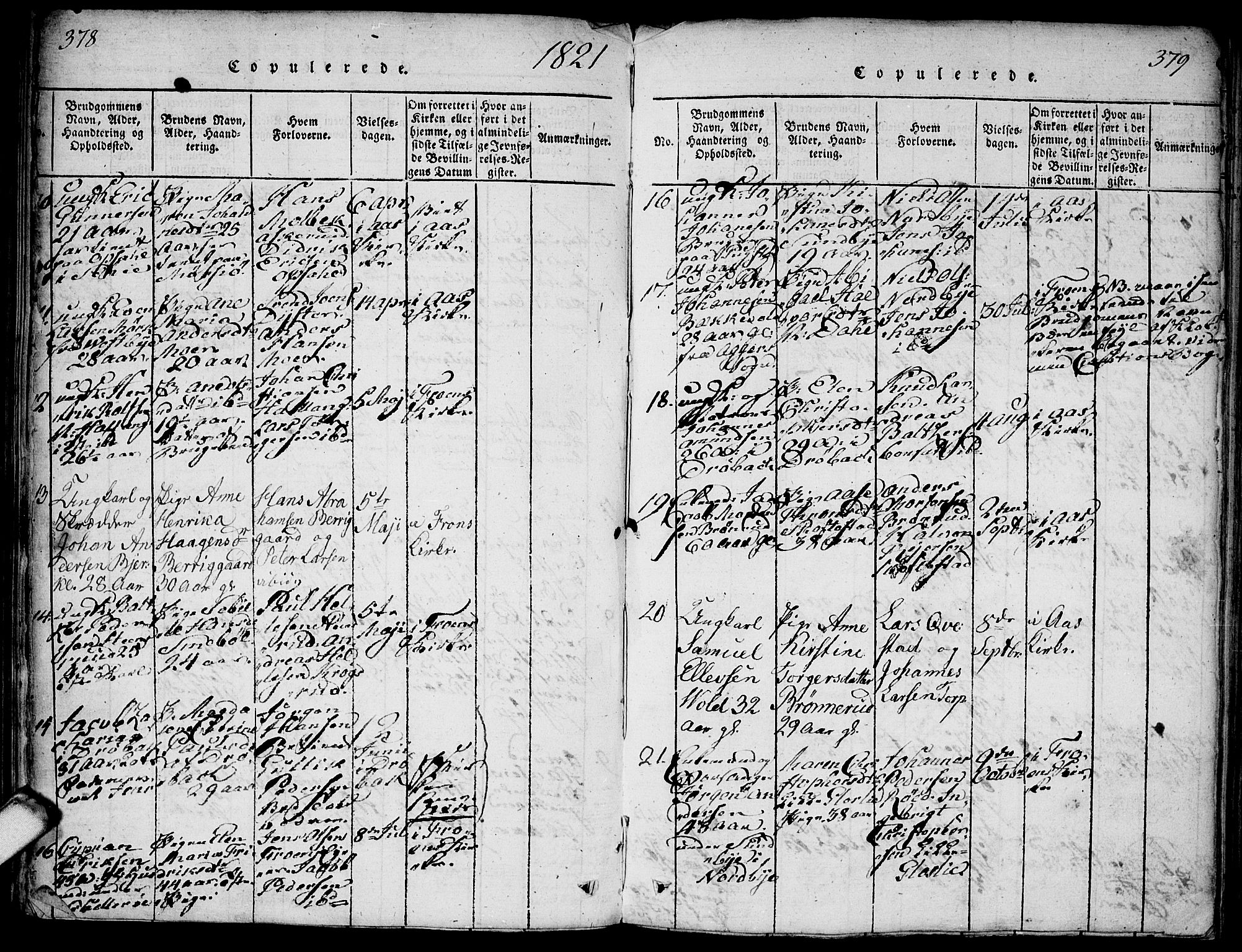 Ås prestekontor Kirkebøker, SAO/A-10894/F/Fa/L0004: Parish register (official) no. I 4, 1818-1826, p. 378-379