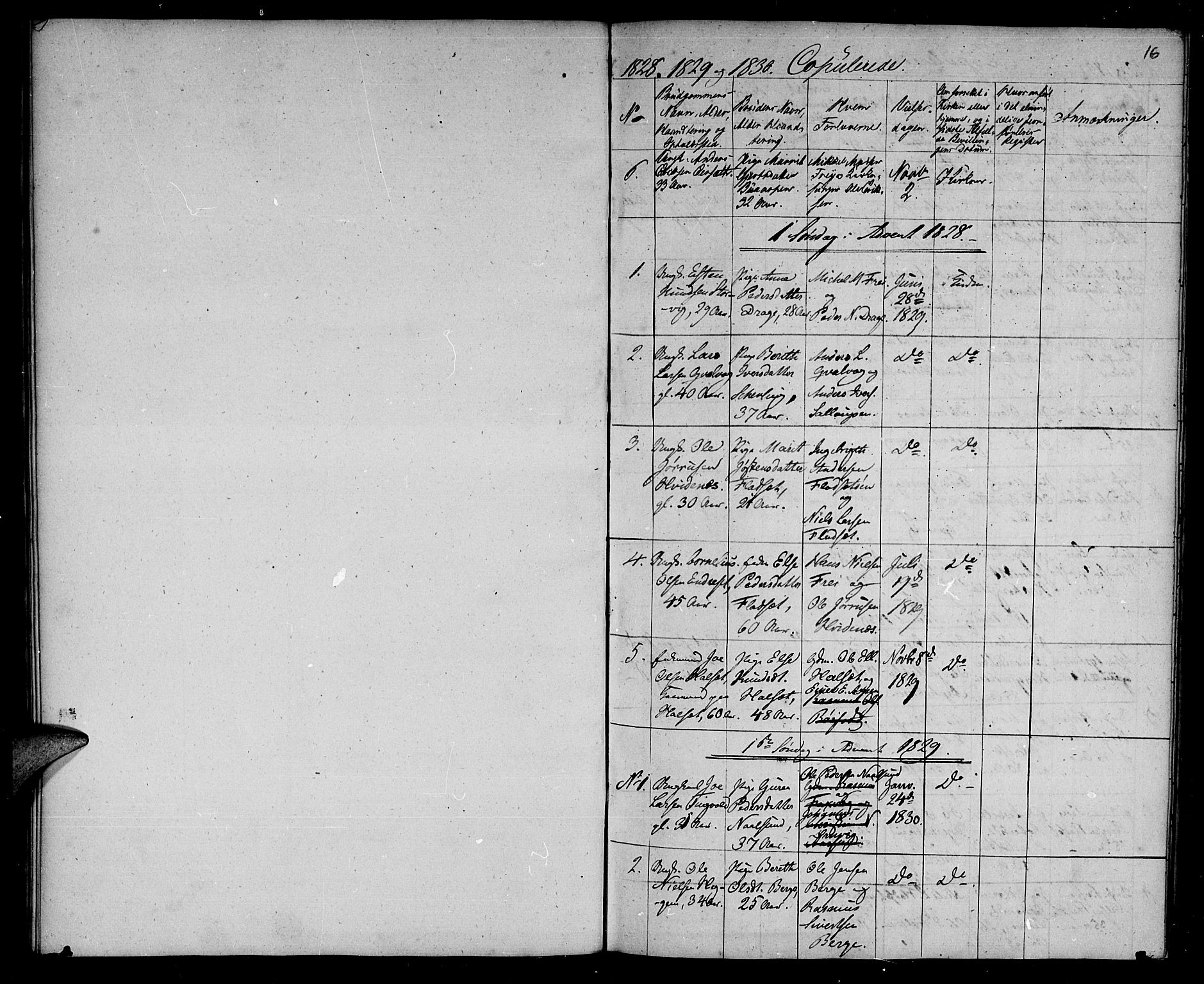 Ministerialprotokoller, klokkerbøker og fødselsregistre - Møre og Romsdal, AV/SAT-A-1454/573/L0872: Parish register (official) no. 573A02, 1828-1832, p. 16