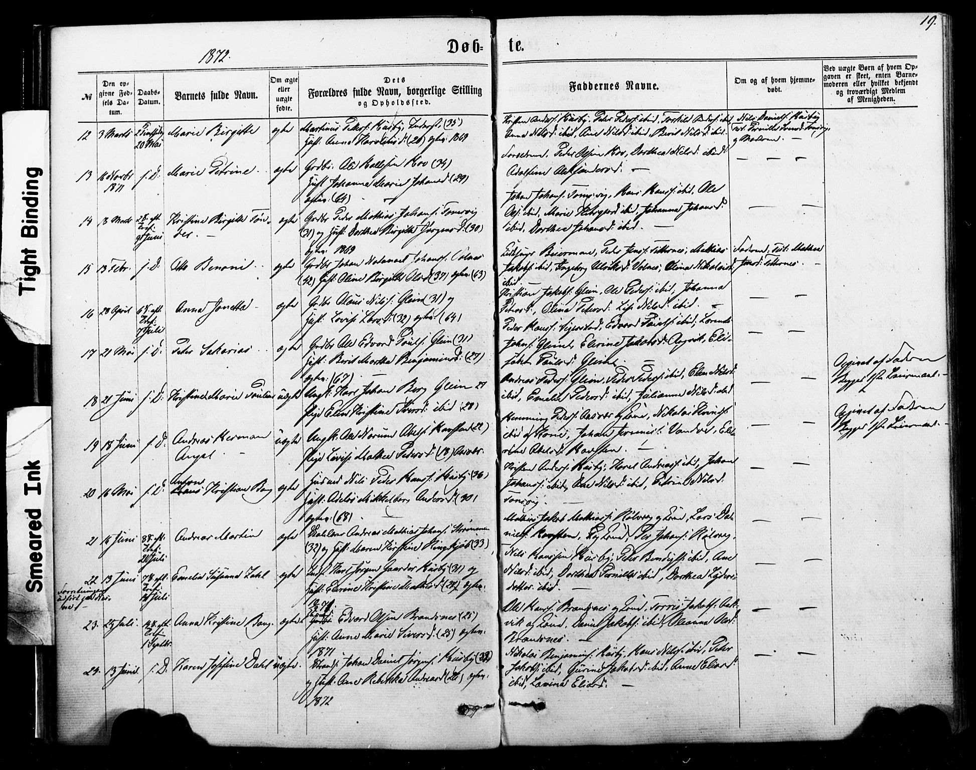 Ministerialprotokoller, klokkerbøker og fødselsregistre - Nordland, AV/SAT-A-1459/835/L0524: Parish register (official) no. 835A02, 1865-1880, p. 19