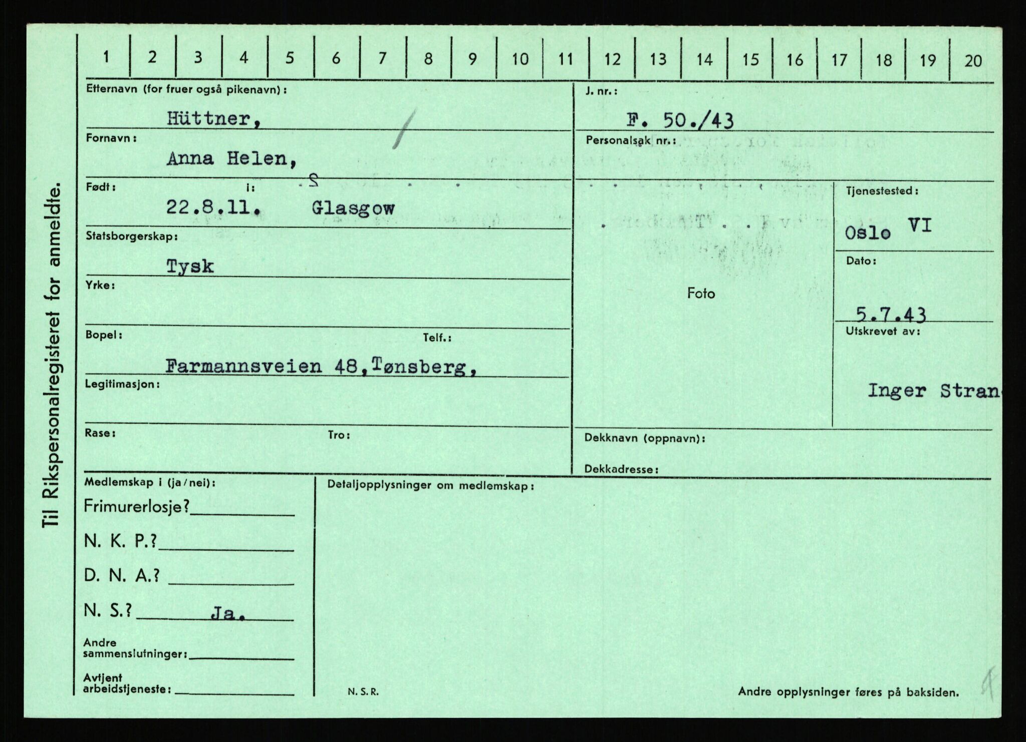 Statspolitiet - Hovedkontoret / Osloavdelingen, AV/RA-S-1329/C/Ca/L0007: Hol - Joelsen, 1943-1945, p. 1601