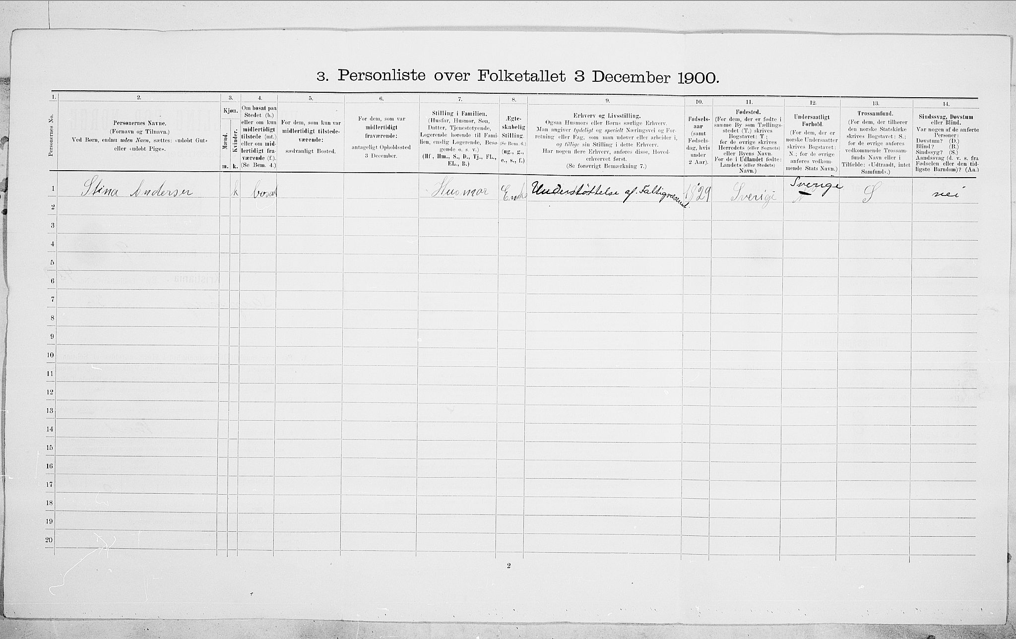 SAO, 1900 census for Kristiania, 1900, p. 79346