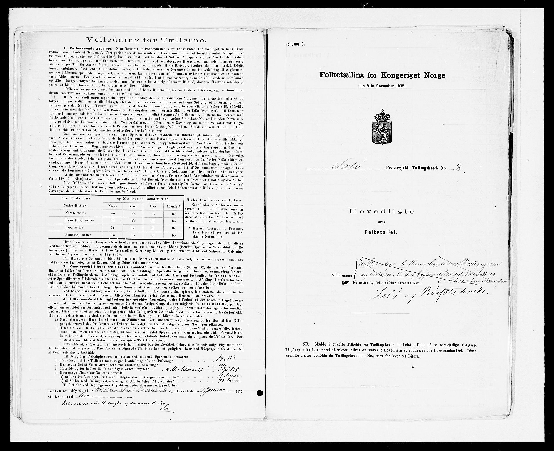 SAB, 1875 Census for 1441P Selje, 1875, p. 17