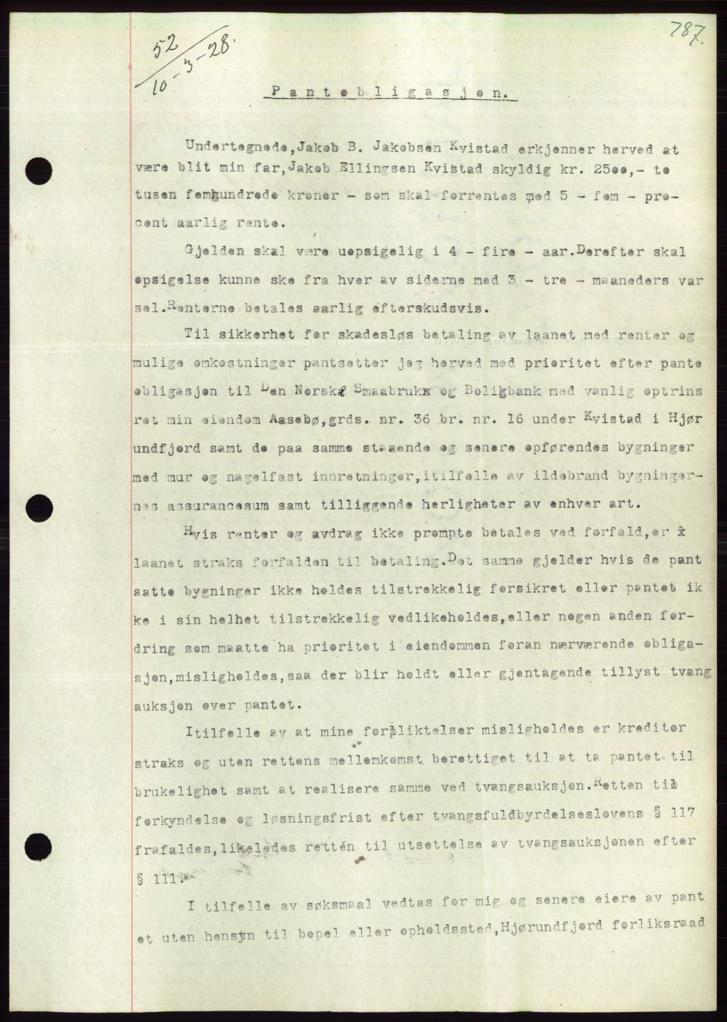 Søre Sunnmøre sorenskriveri, AV/SAT-A-4122/1/2/2C/L0047: Mortgage book no. 41, 1927-1928, Deed date: 10.03.1928