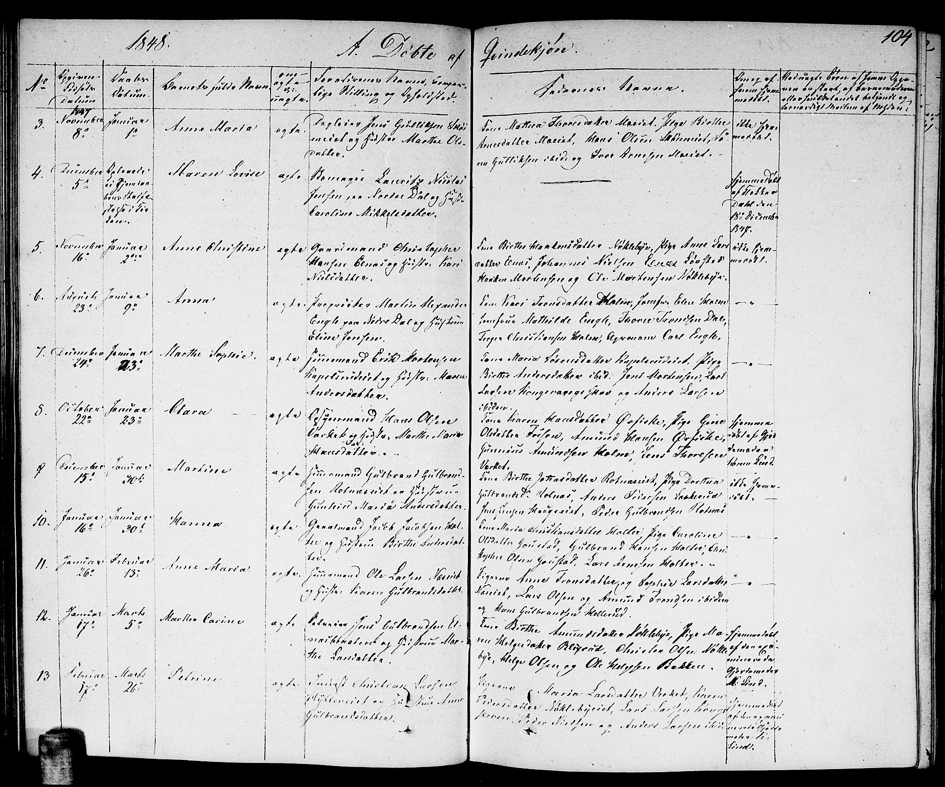 Nittedal prestekontor Kirkebøker, AV/SAO-A-10365a/F/Fa/L0004: Parish register (official) no. I 4, 1836-1849, p. 104