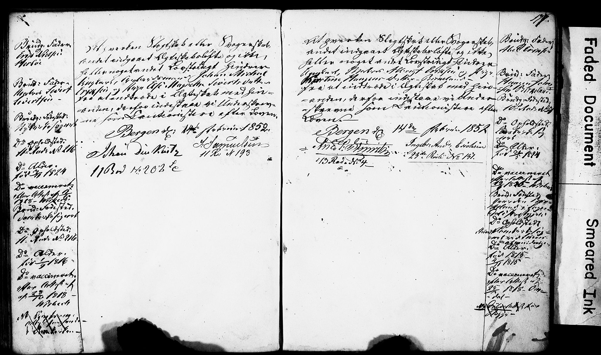 Domkirken sokneprestembete, SAB/A-74801: Best man's statements no. II.5.4, 1845-1852, p. 177