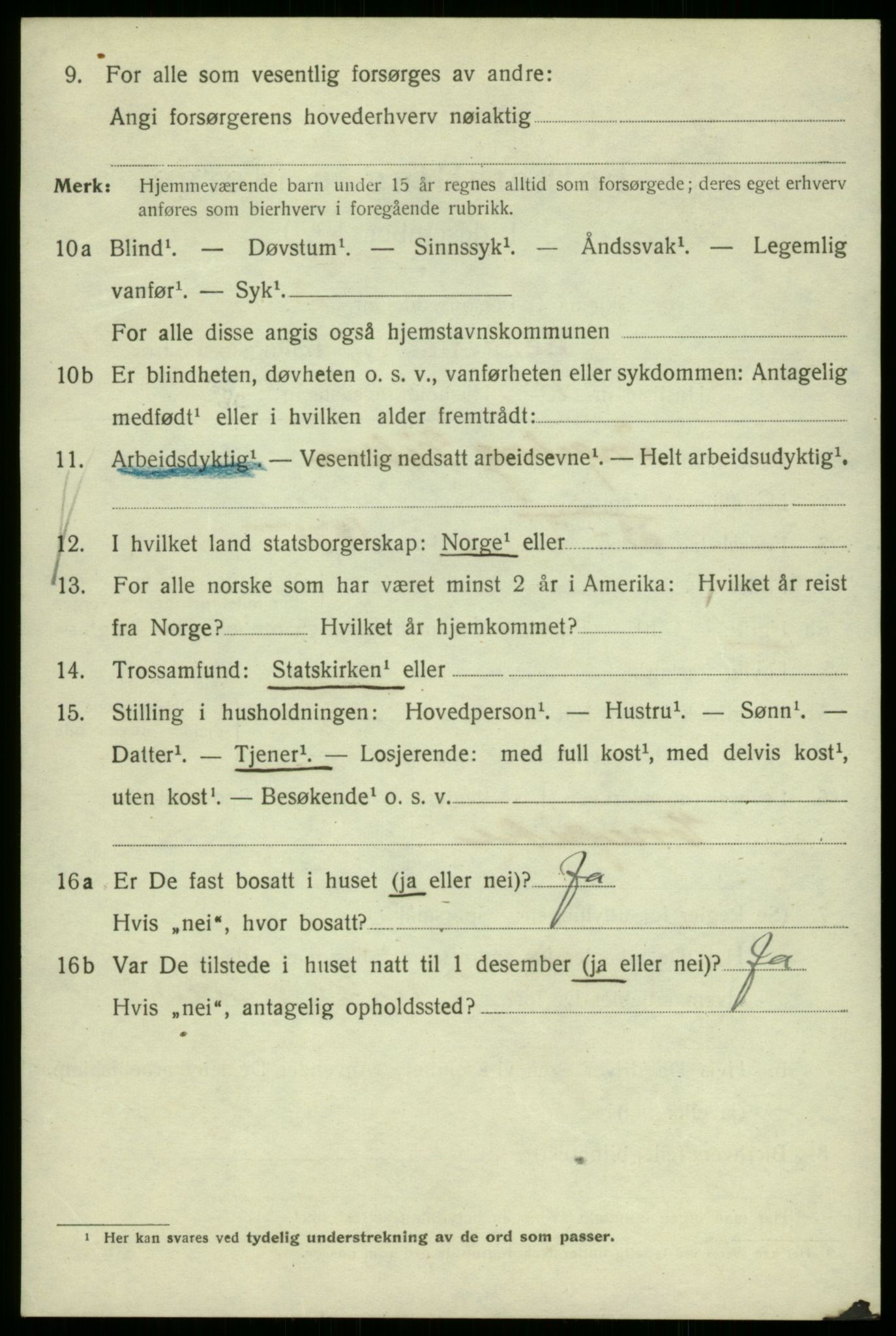 SAB, 1920 census for Bergen, 1920, p. 85060