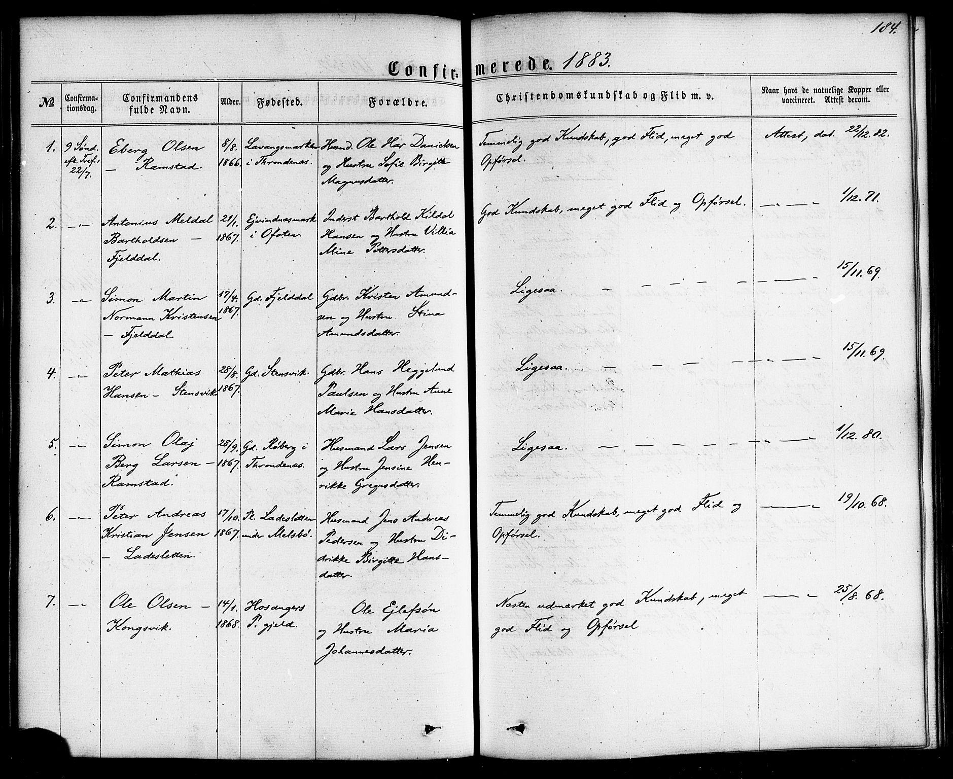 Ministerialprotokoller, klokkerbøker og fødselsregistre - Nordland, AV/SAT-A-1459/865/L0923: Parish register (official) no. 865A01, 1864-1884, p. 184