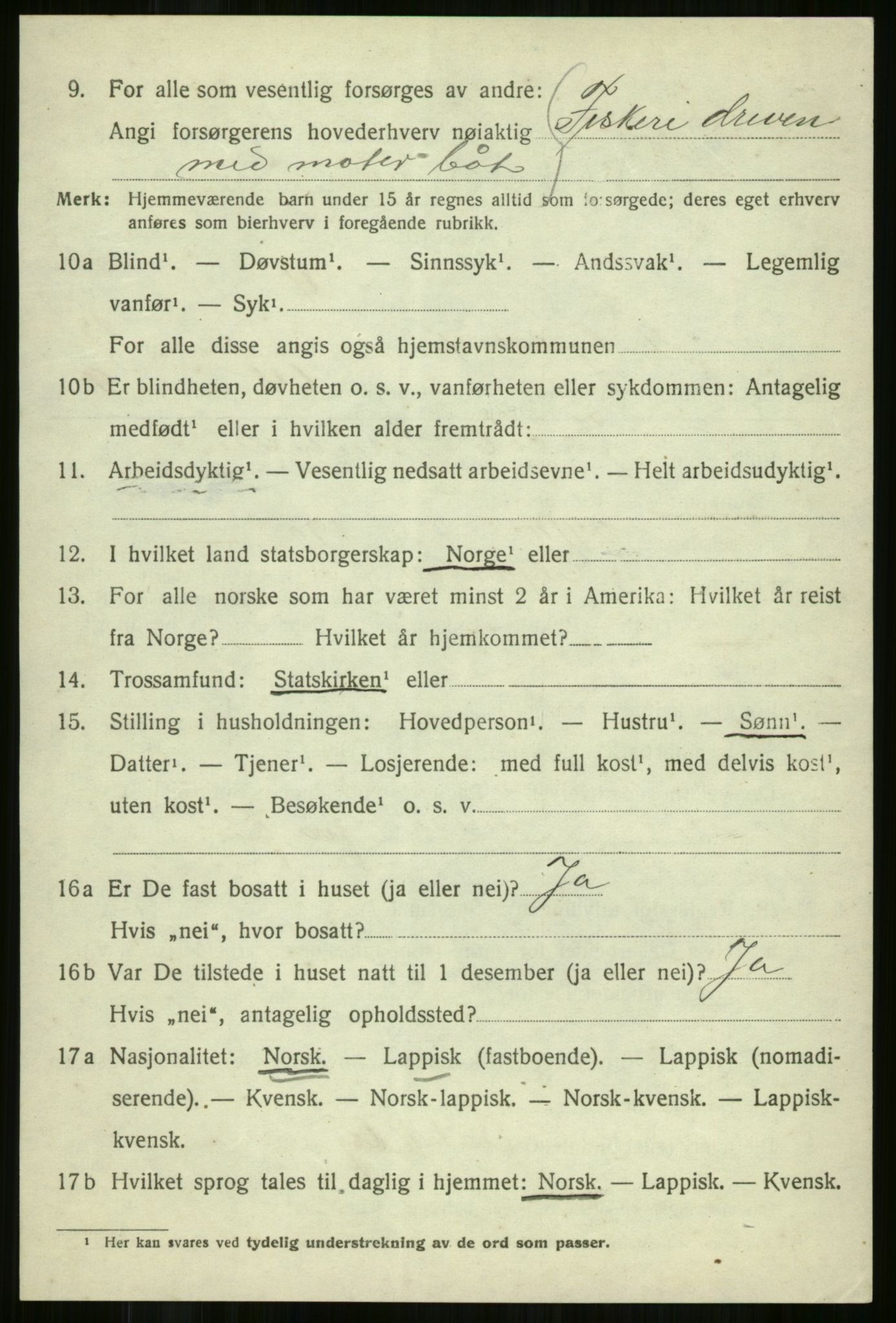 SATØ, 1920 census for Skjervøy, 1920, p. 6624