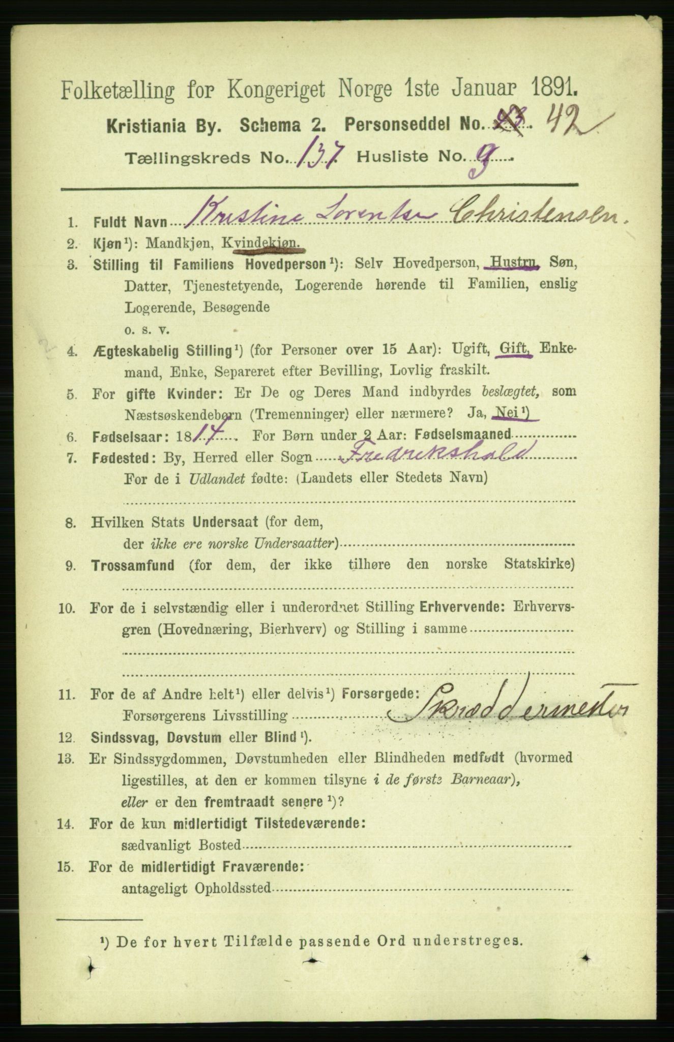 RA, 1891 census for 0301 Kristiania, 1891, p. 76341