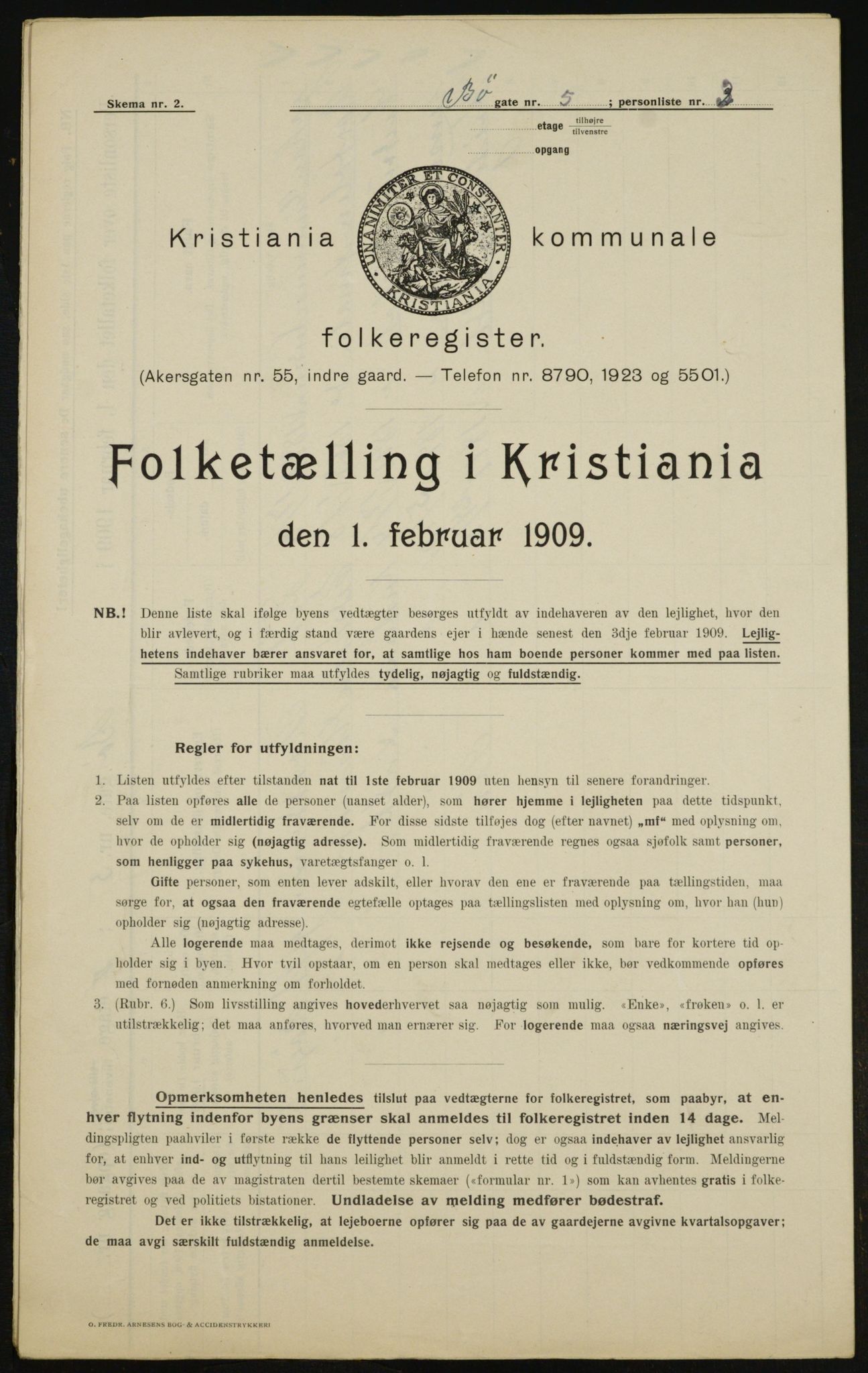 OBA, Municipal Census 1909 for Kristiania, 1909, p. 10012