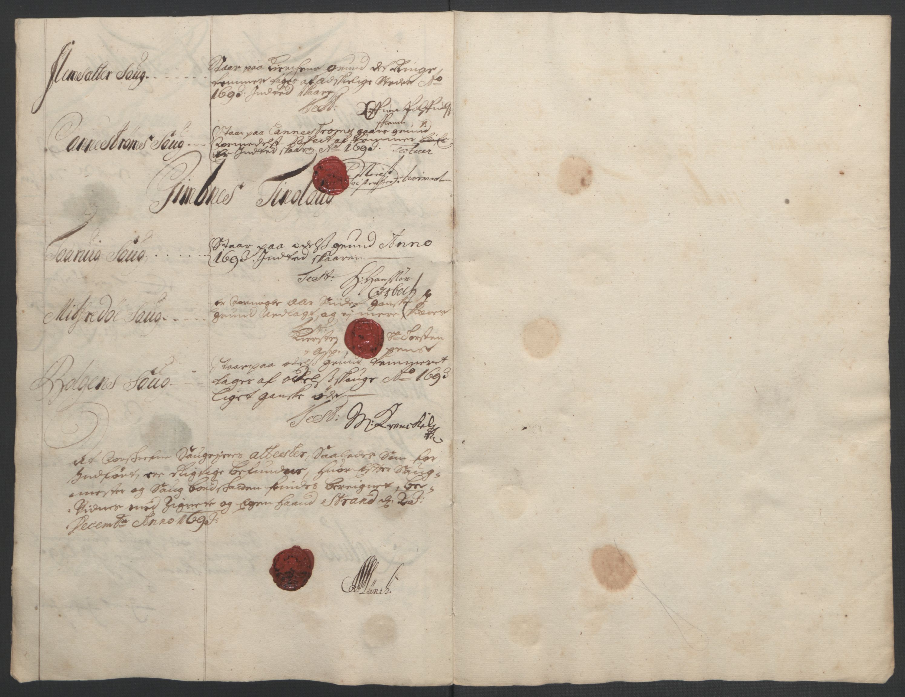 Rentekammeret inntil 1814, Reviderte regnskaper, Fogderegnskap, RA/EA-4092/R56/L3735: Fogderegnskap Nordmøre, 1692-1693, p. 340